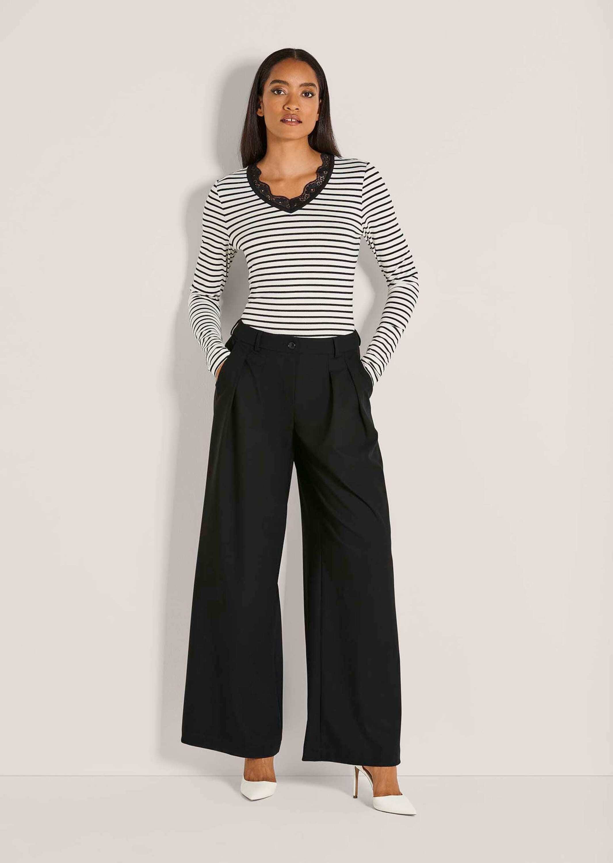 MADELEINE Bundfaltenhose »Palazzohose Elegante Palazzohose mit weitem Bein«  Bundfaltenhose mit weitem Bein