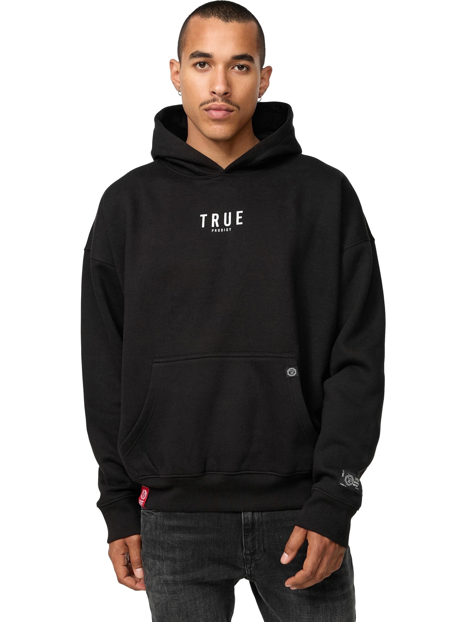 trueprodigy Hoodie »Quinn Logo Print Oversized Kapuze Kängurutasche«
