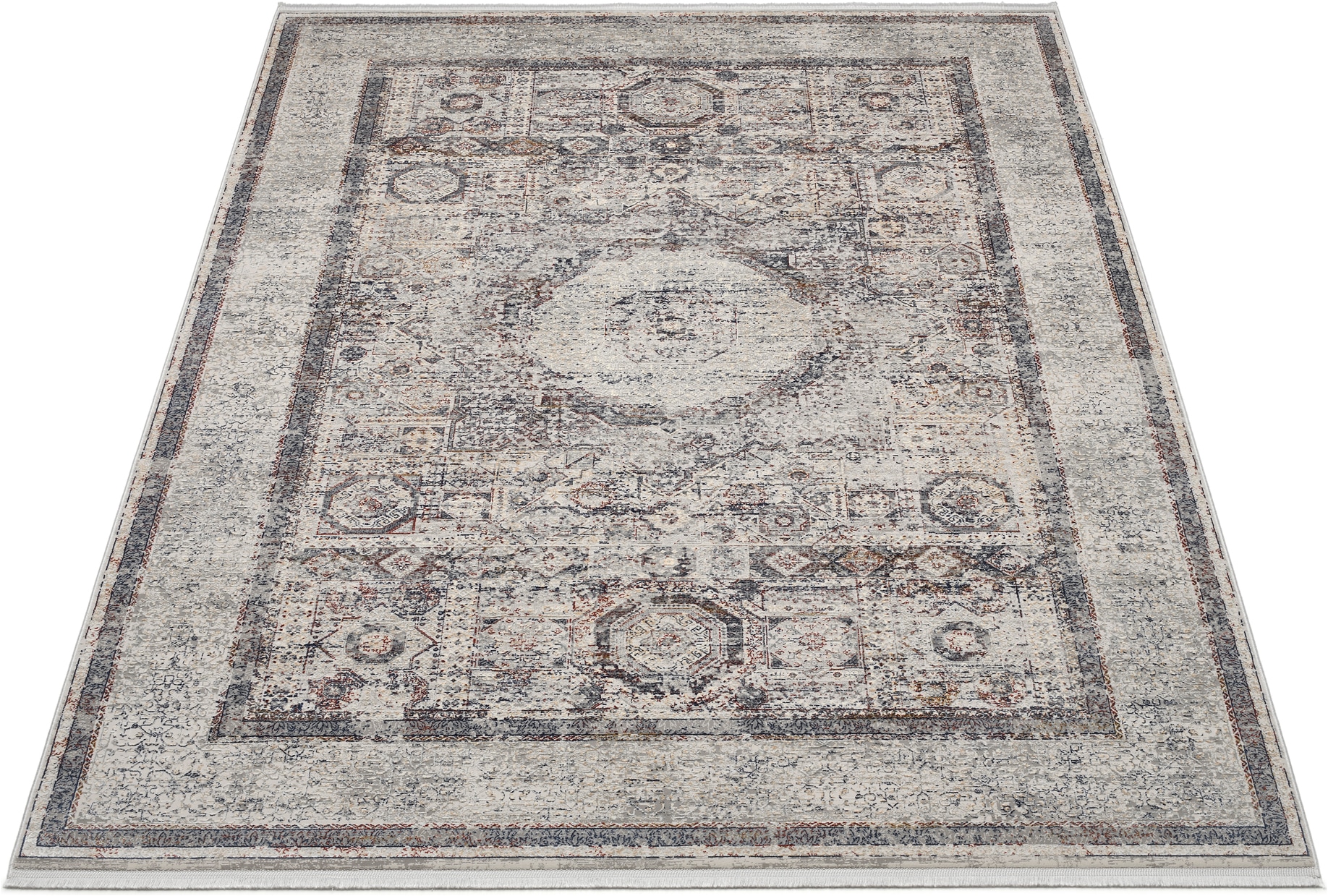 OCI DIE TEPPICHMARKE Teppich »MYSTIC BAZAAR« rechteckig 7 mm Höhe orient Muster in 3D-Optik, Bordüre, maschinell gewebt, Wohnzimmer