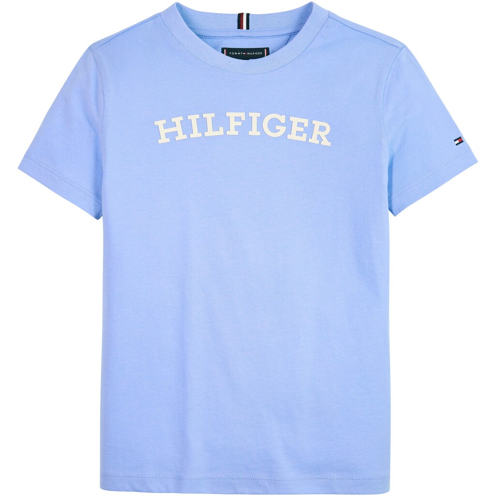 Tommy Hilfiger T-Shirt »HILFIGER ARCHED TEE S/S«, mit Hilfiger Logo-Schriftzug
