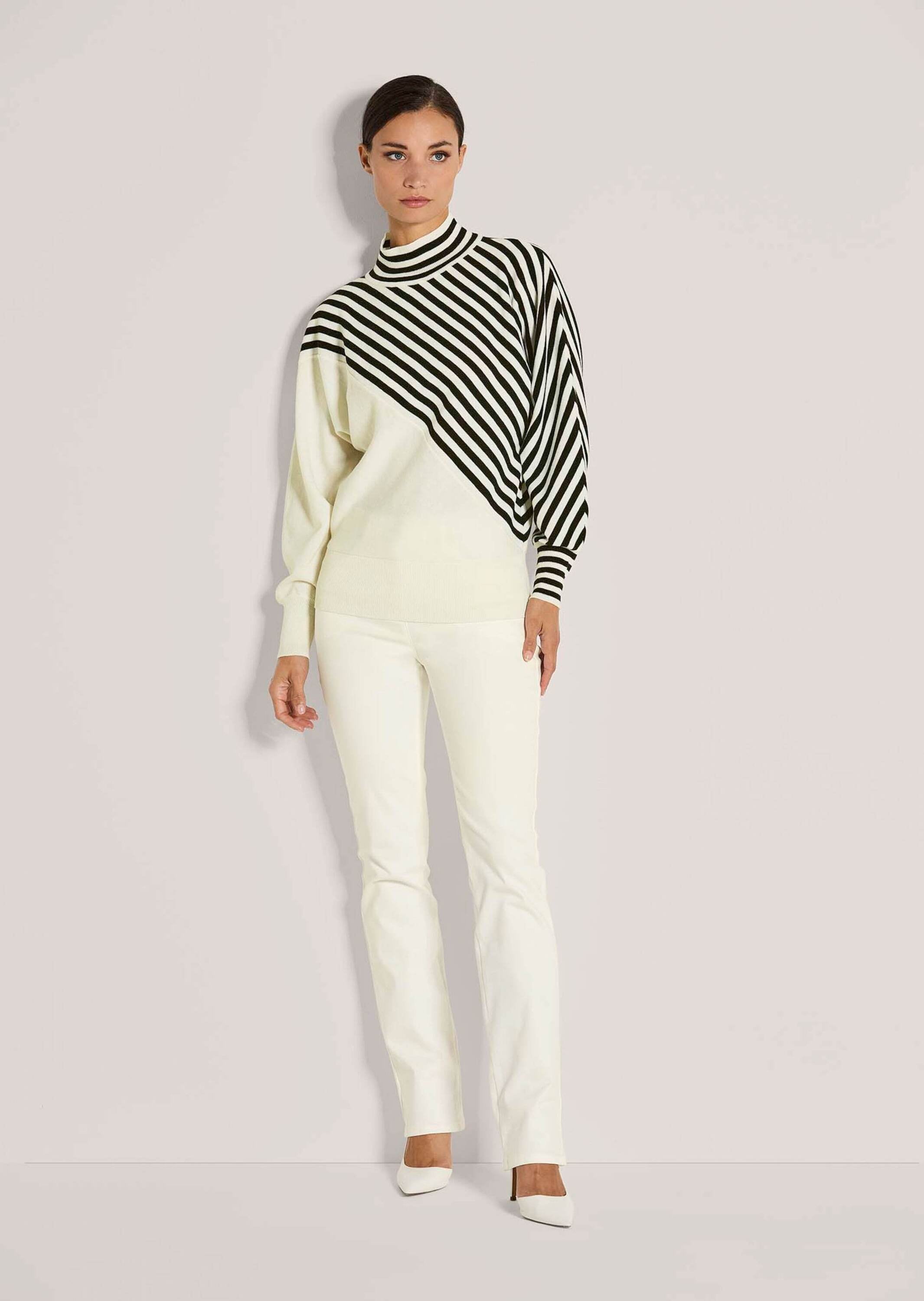 MADELEINE Longpullover »Feinstrickpullover Feinstrickpullover mit Streifenmuster«