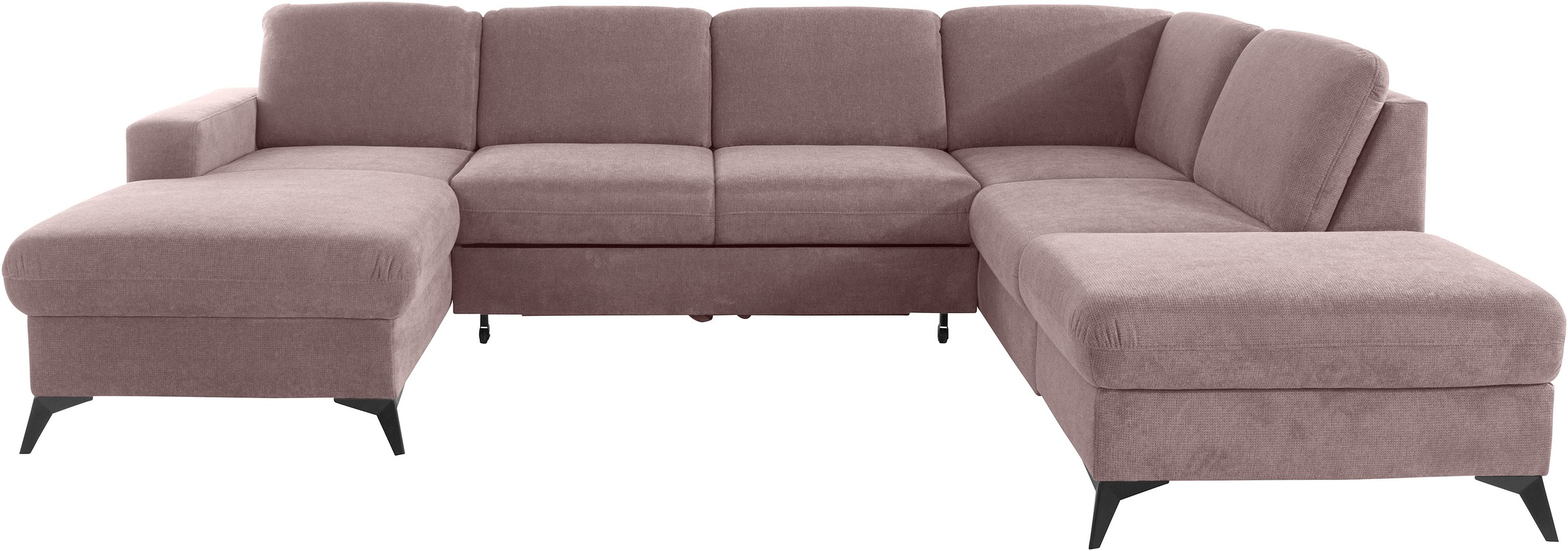 Places of Style Wohnlandschaft »Lolland U-Form«, Wahlweise mit Bettfunktion und Stauraum, auch mit abwischbarem Bezug