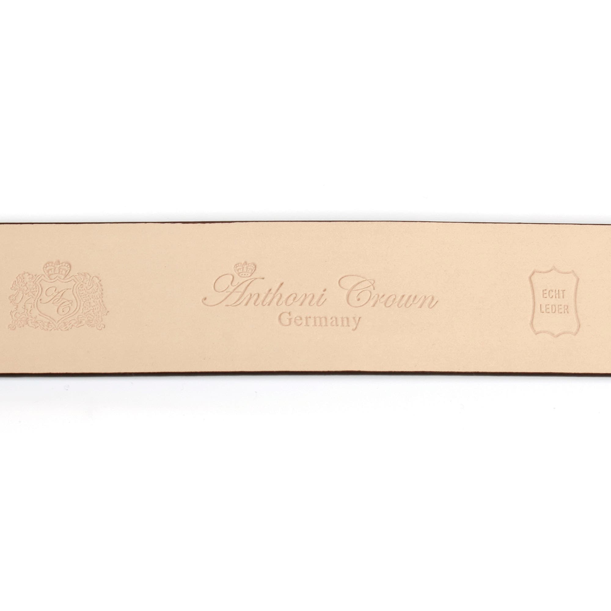 Anthoni Crown Ledergürtel, Elegante Schließe mit Oberfläche aus Hartglas