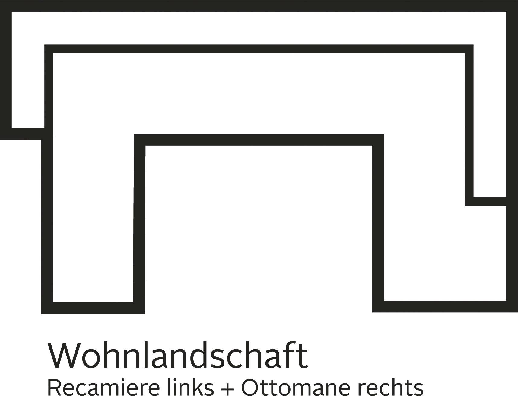 Home affaire Wohnlandschaft »Alberto U-Form«, inkl. Kopfteilverstellung, wahlweise mit Bettfunktion