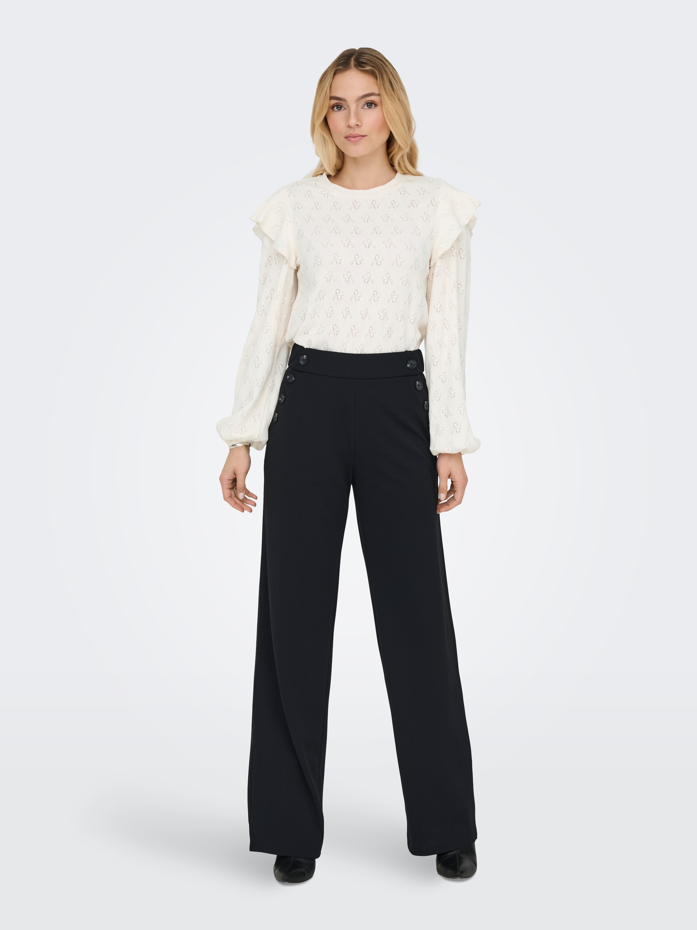 ONLY Schlupfhose »ONLRINA BUTTON PANT JRS NOOS«  mit Knopf-Details