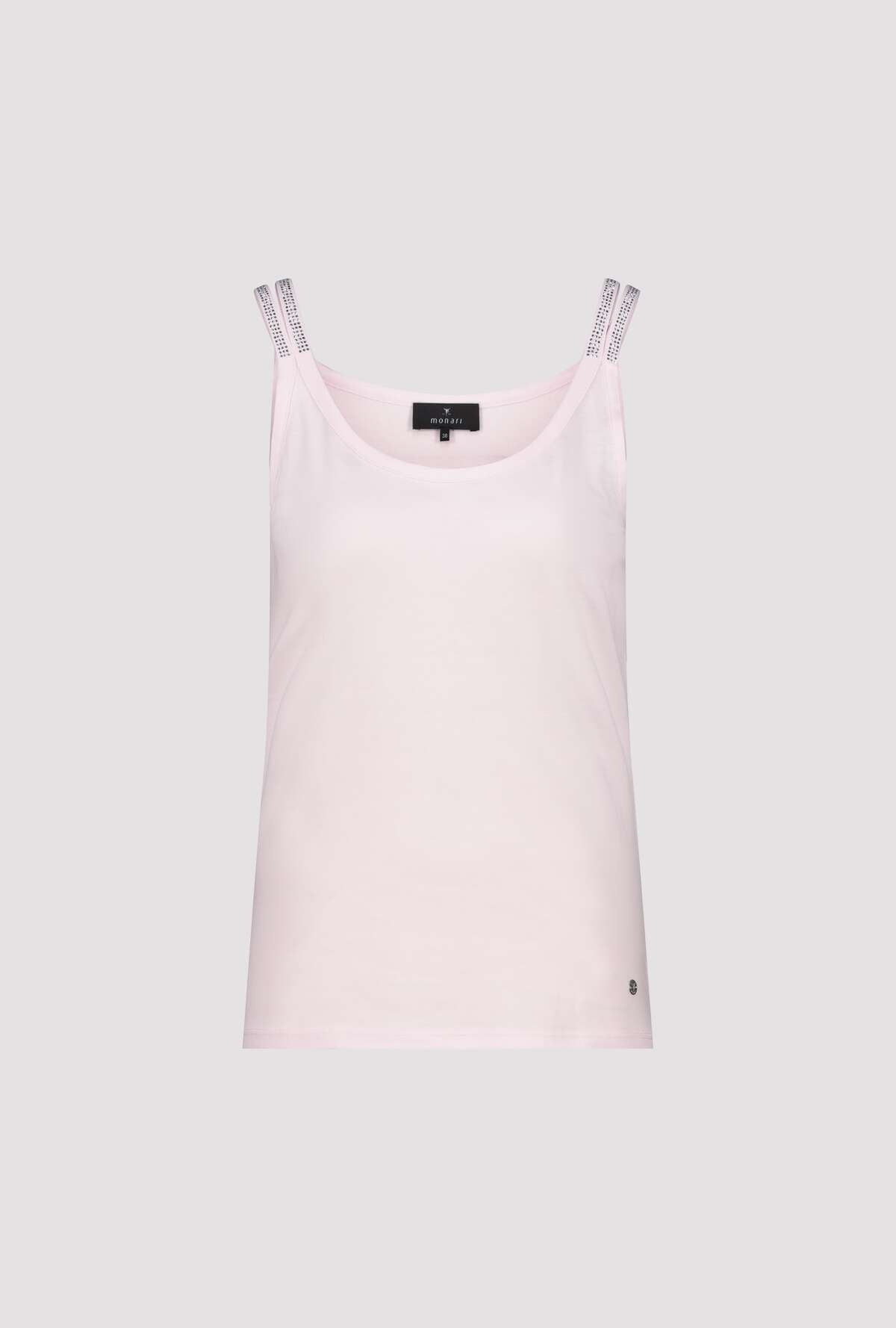 Monari Trägertop Regular fit mit Pailletten-Trägern
