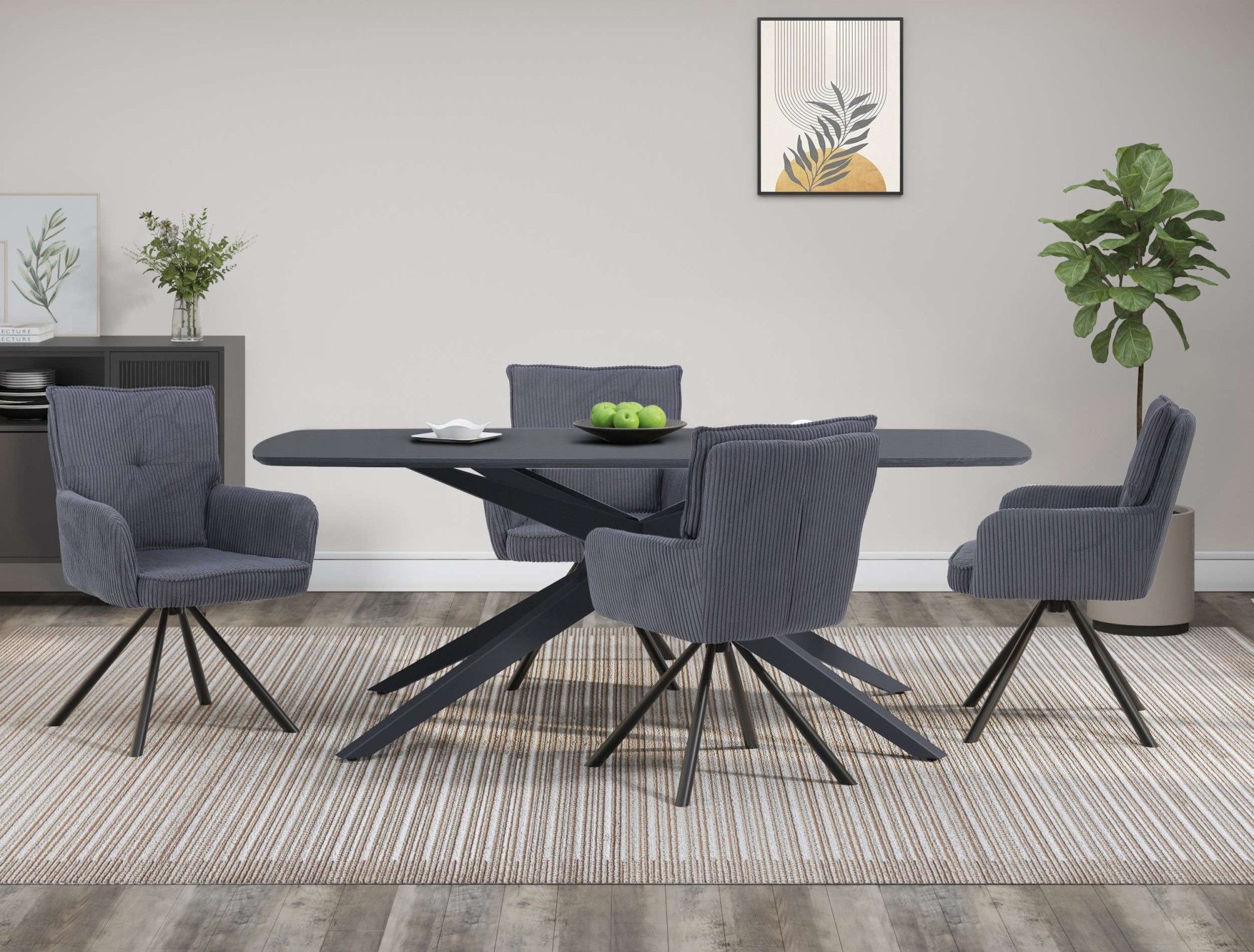 OTTO home Esszimmerstuhl »Les Choux« () 2 Stk.gepolsterte Rückenlehne, Armlehne und Sitzfläche, Sitzhöhe 48 cm