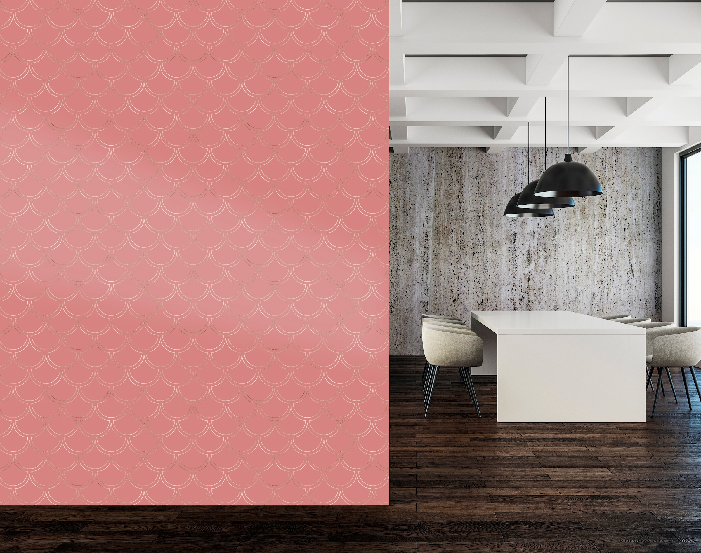 queence Vinyltapete »Aaren« Farbverlauf | abstrakt | bedruckt glatt 90x250cm, selbstklebend, kinderleichte Anbringung, , Sticker