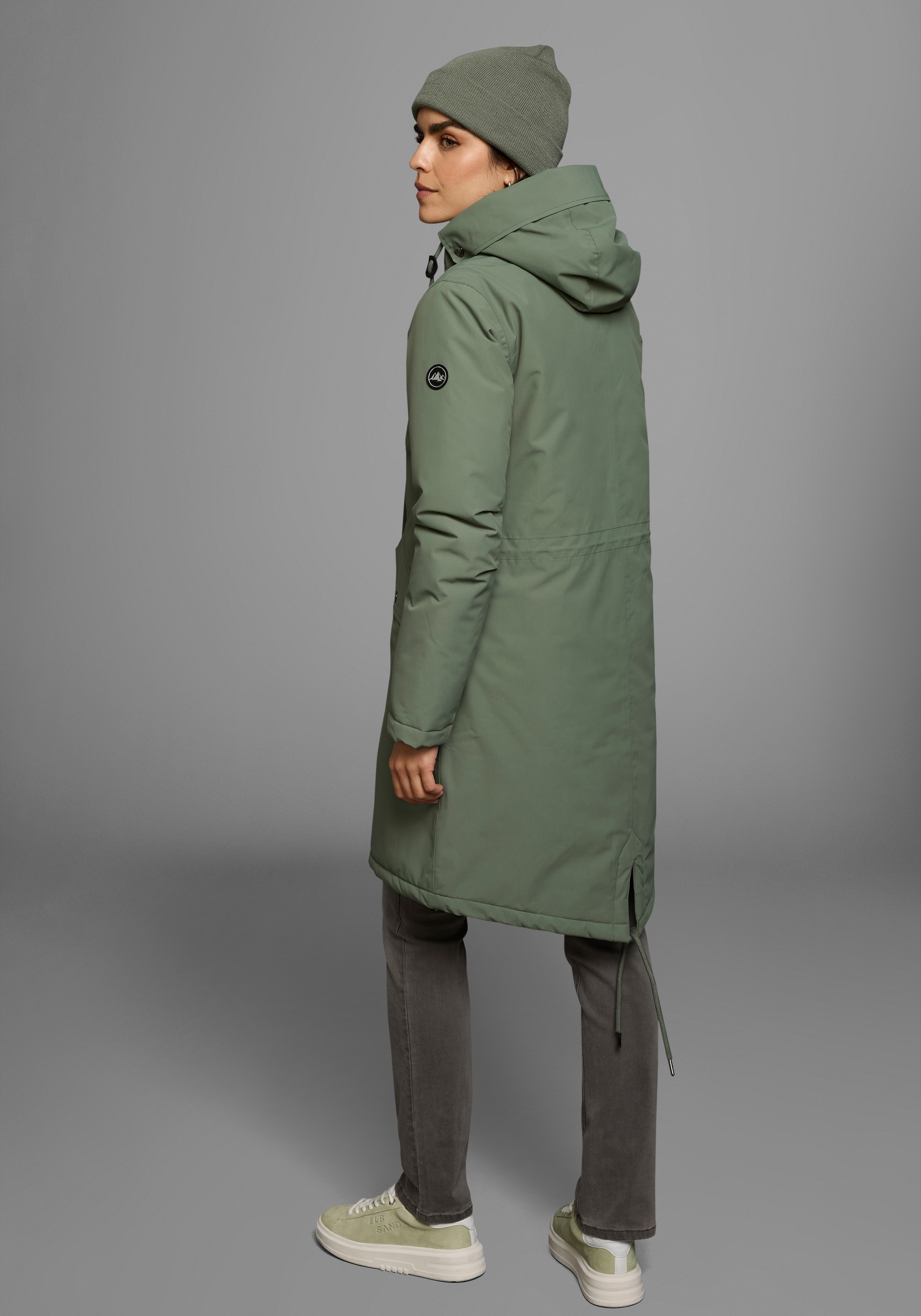 Polarino Parka, mit Kapuze, Atmungsaktiv, winddicht, wasserdicht, Im Oversize look
