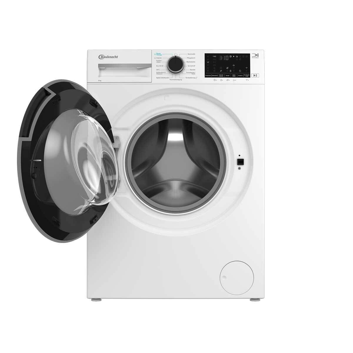 BAUKNECHT Waschmaschine »B W 8A10 BS« 8 kg 1400 U/min Adaptive Wash – Intelligente Anpassung für perfekte Waschergebnisse