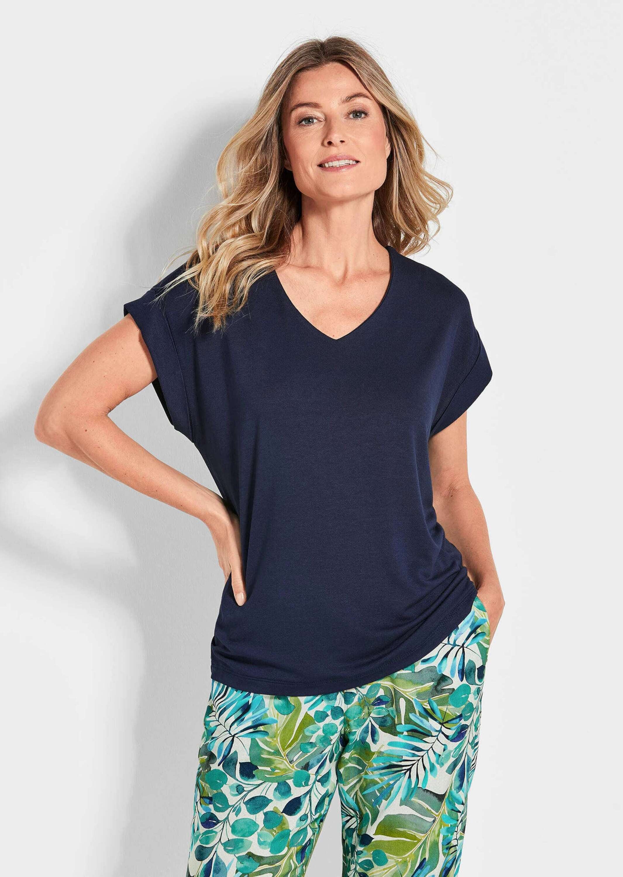 GOLDNER Kurzarmshirt »Uni leichtes Shirt Viertelarm«
