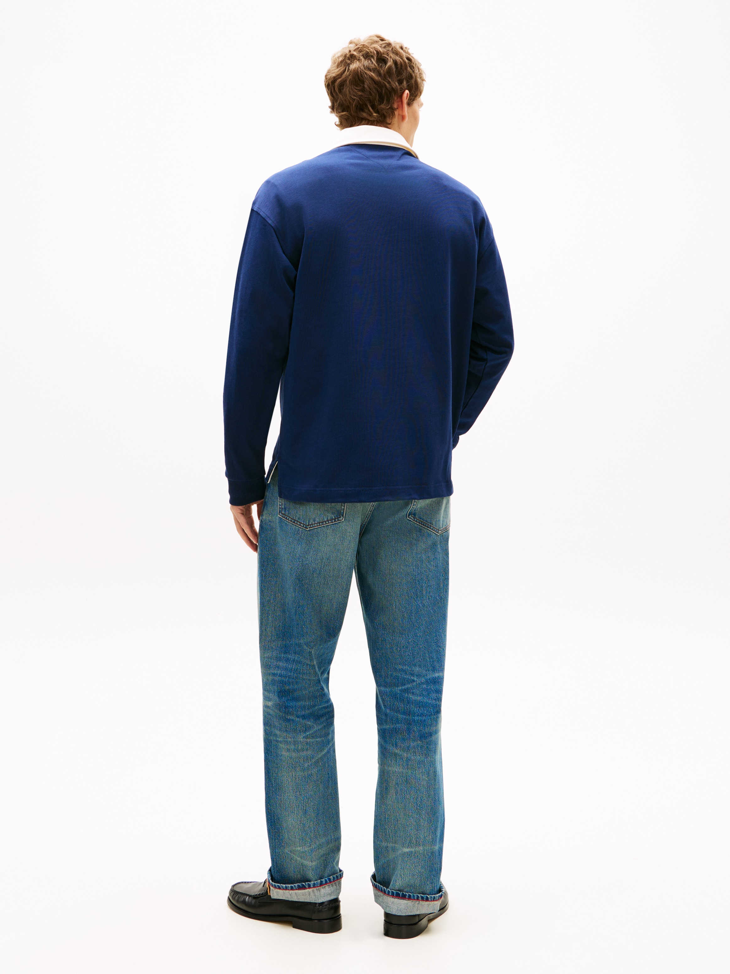 Tommy Hilfiger Sweatshirt »FLAG RUGBY«, Regular fit mit Polokragen Poloshirt Iconic Retro
