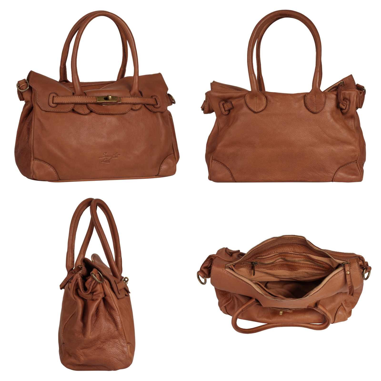 Samantha Look Shopper, echt Leder, Made in Italy