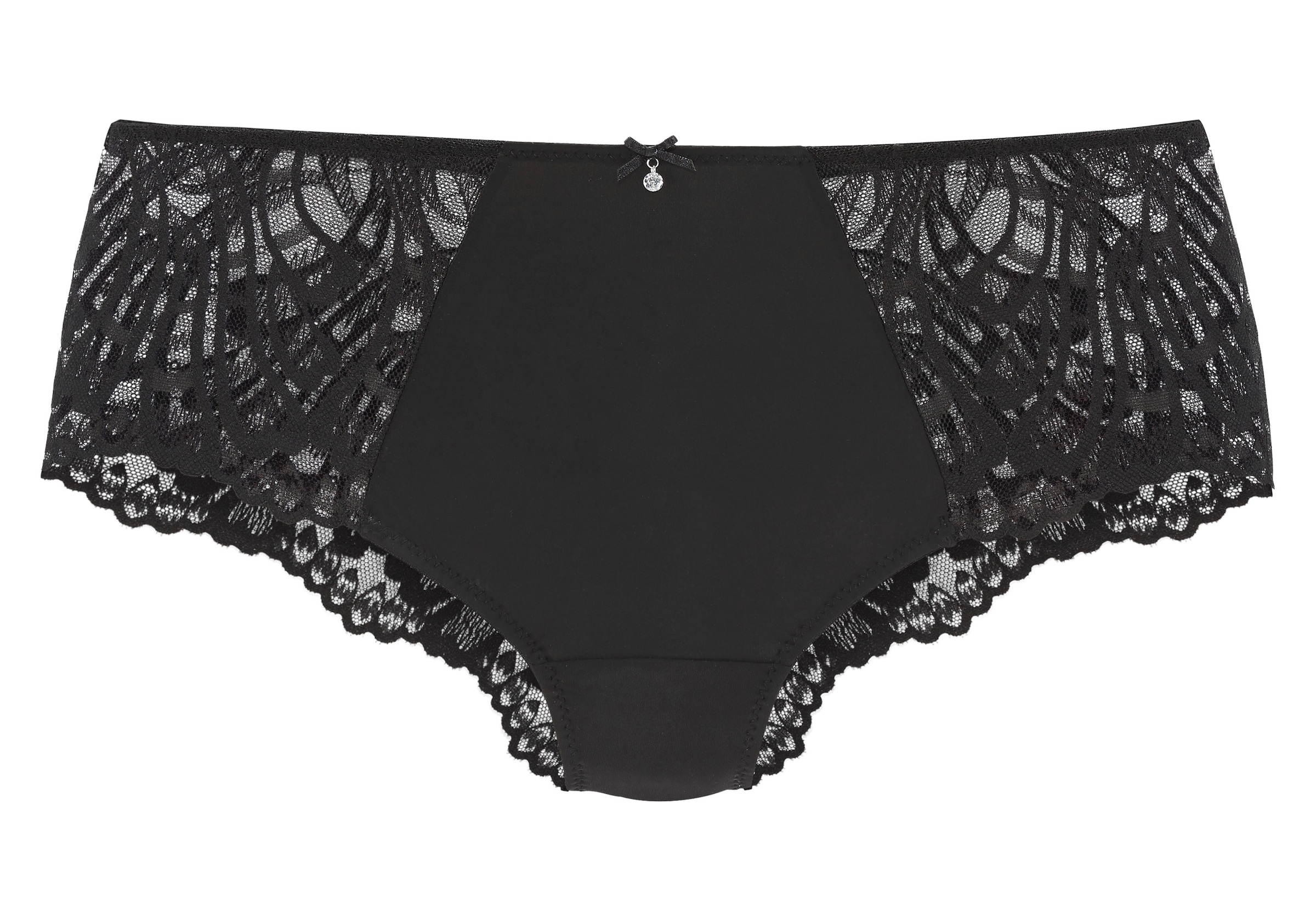 LASCANA Panty »Flora«, mit feiner, leicht transparenter Spitze und edlem Accessoire