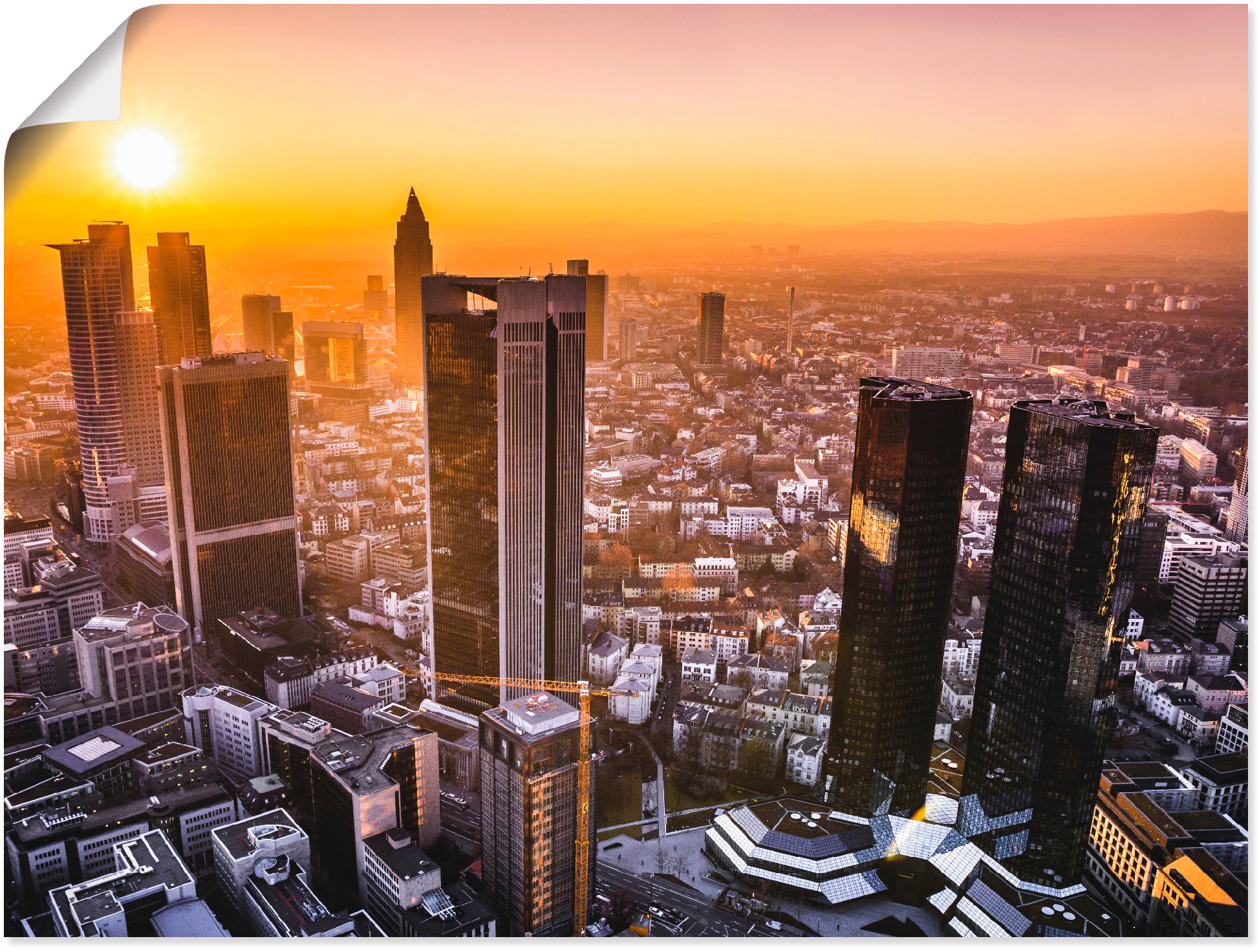 Artland Wandbild »Frankfurt am Main Panorama I«, Deutschland, (1 St.), in vielen Größen & Produktarten - Alubild / Outdoorbild für den Außenbereich, Leinwandbild, Poster, Wandaufkleber / Wandtattoo auch für Badezimmer geeignet