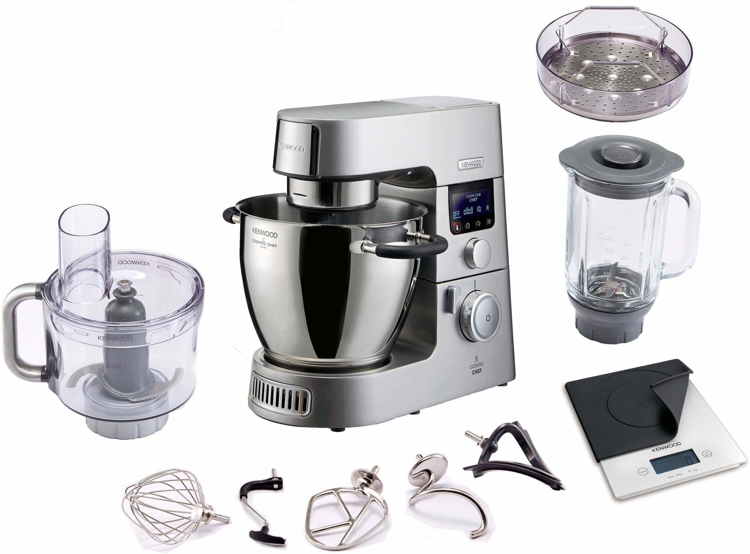 Kenwood Kuchenmaschine Mit Kochfunktion Cooking Chef Gourmet Kcc9060s Kcc9061s Mit Digitaler Kuchenwaage 1500 Watt Schussel 6 7 Liter Kaufen Otto Weihnachts Shop