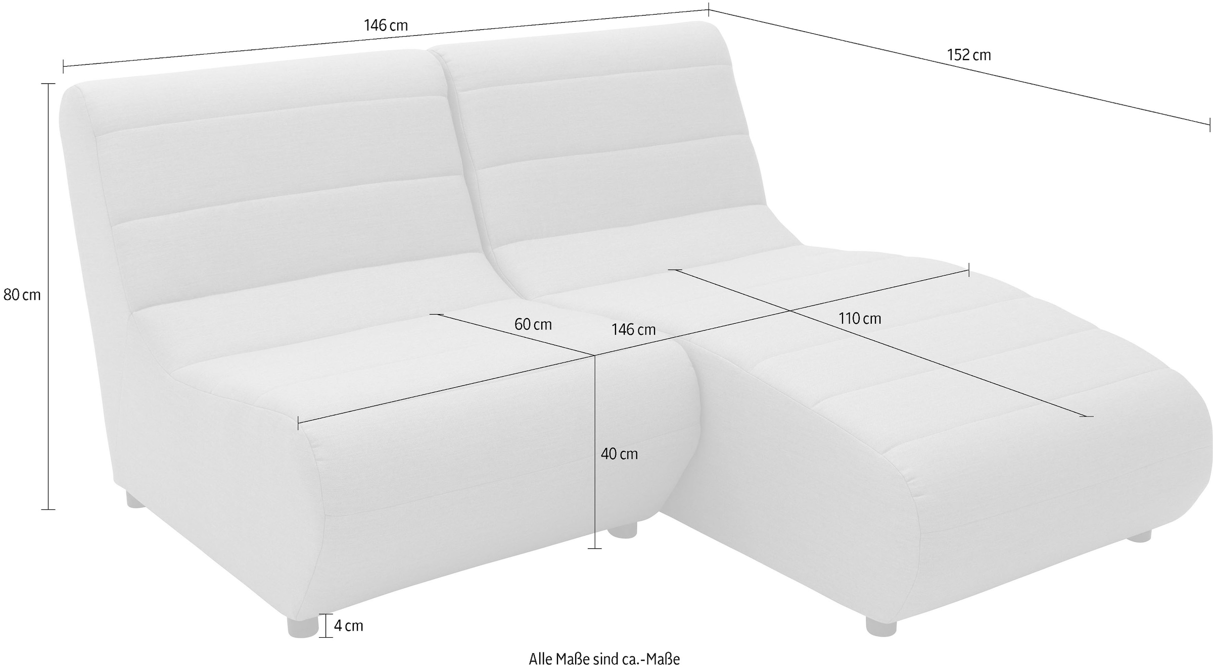 DOMO collection Ecksofa »Soleil, pflegeleichter und wetterfester Bezug L-Form«, Outdoor, besonderes Design und Formgebung, individuell erweiterbar