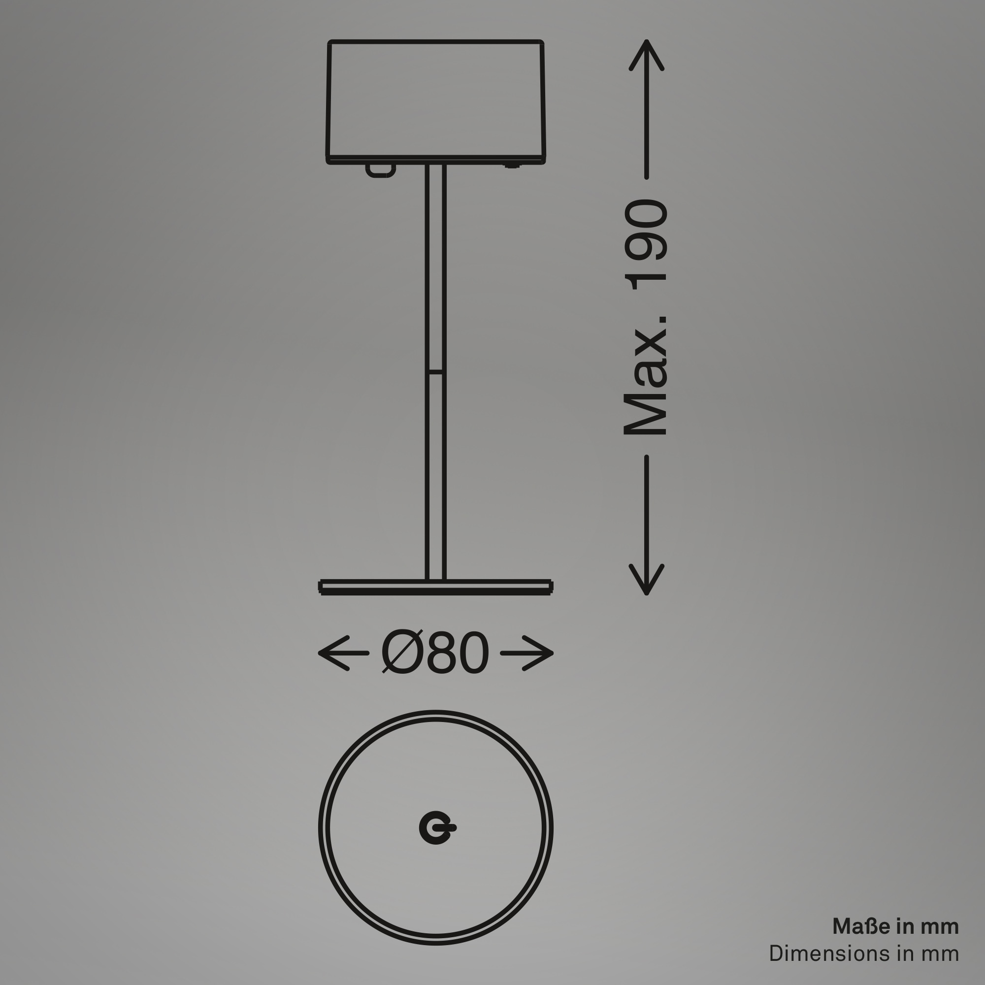 Briloner Leuchten LED Tischleuchte »KIRA« LED-Modul 1 Stk. Warmweiß 8x19 cm, Akku tauschbar, Indoor/Outdoor, Wohnzimmer, Flur, Balkon