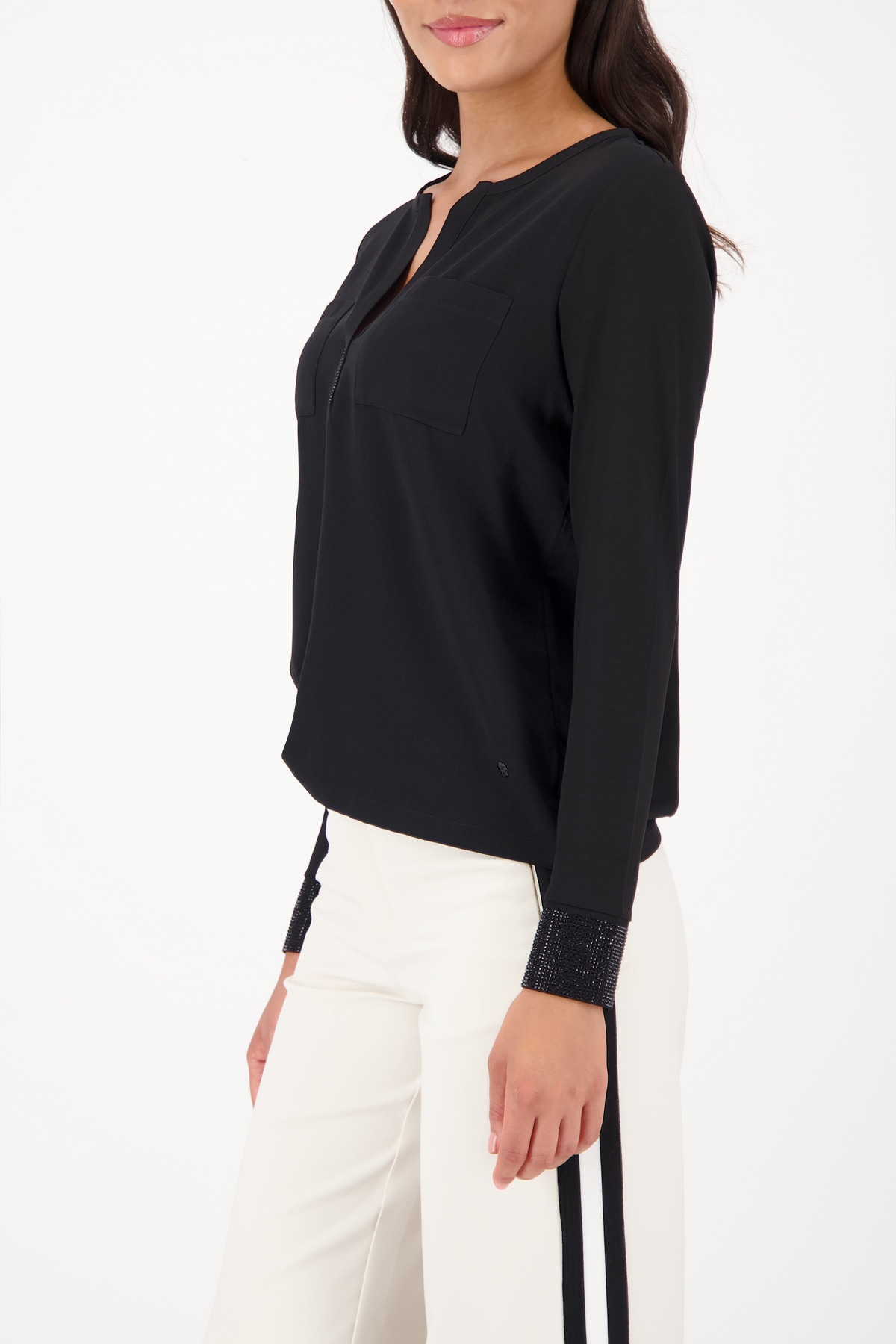 Monari Langarmbluse »Schluse Schmuckdetail«