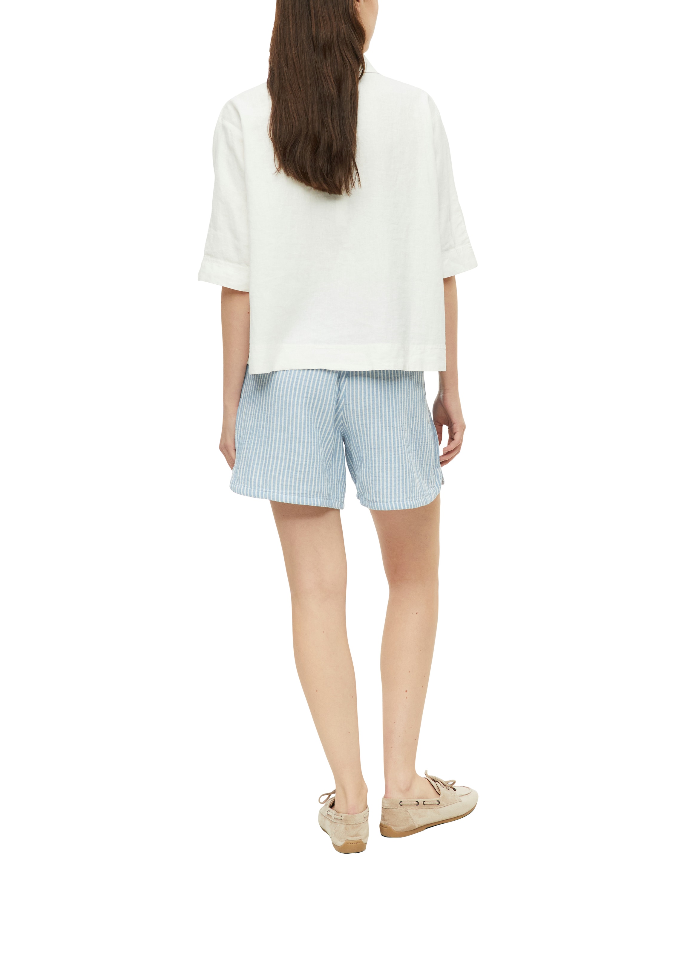 s.Oliver Relaxshorts  Gestreifte Sommershort aus reiner Baumwolle
