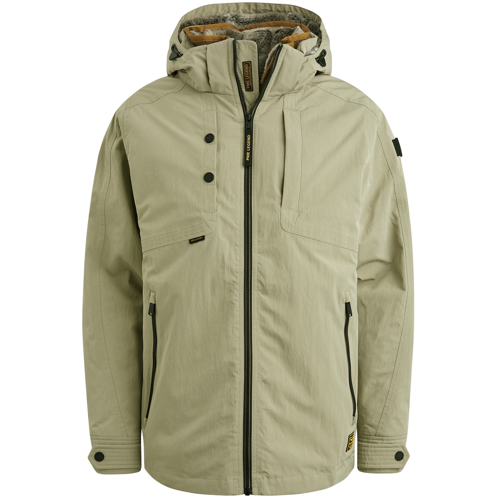 PME LEGEND Winterjacke mit Kapuze Herausnehmbares Fellimitat