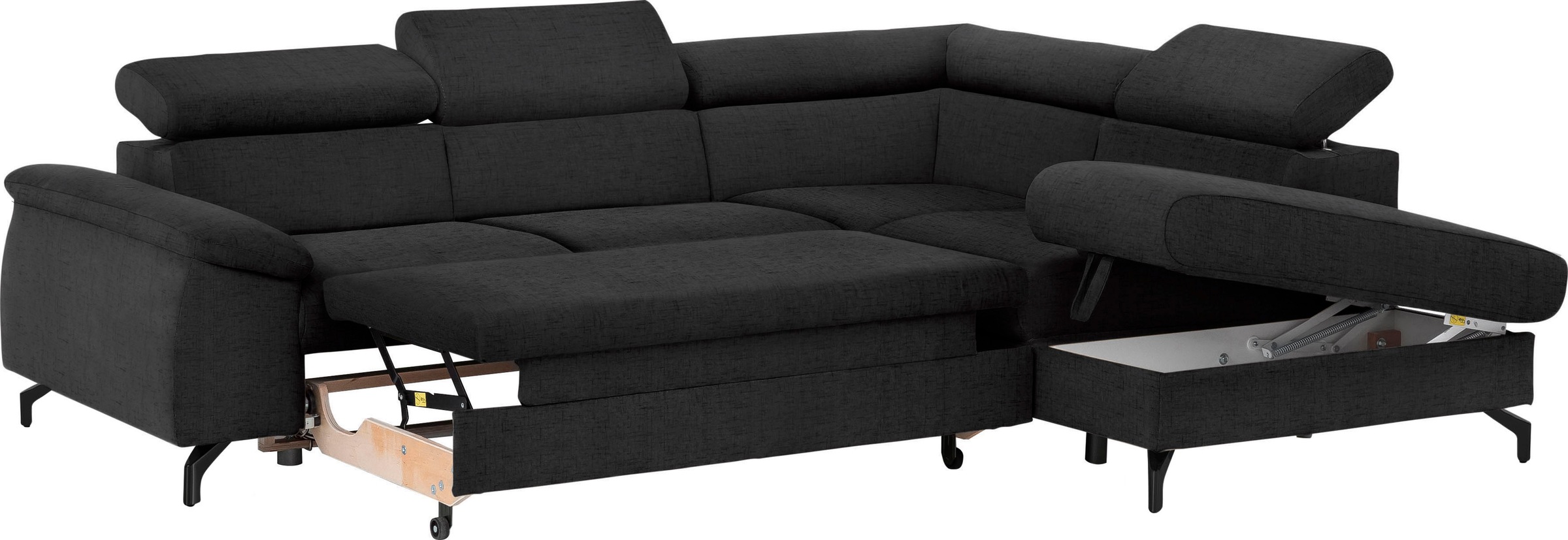 COTTA Ecksofa »Komaris L-Form«, mit Kopfteilverstellung, wahlweise mit Bettfunktion & Bettkasten