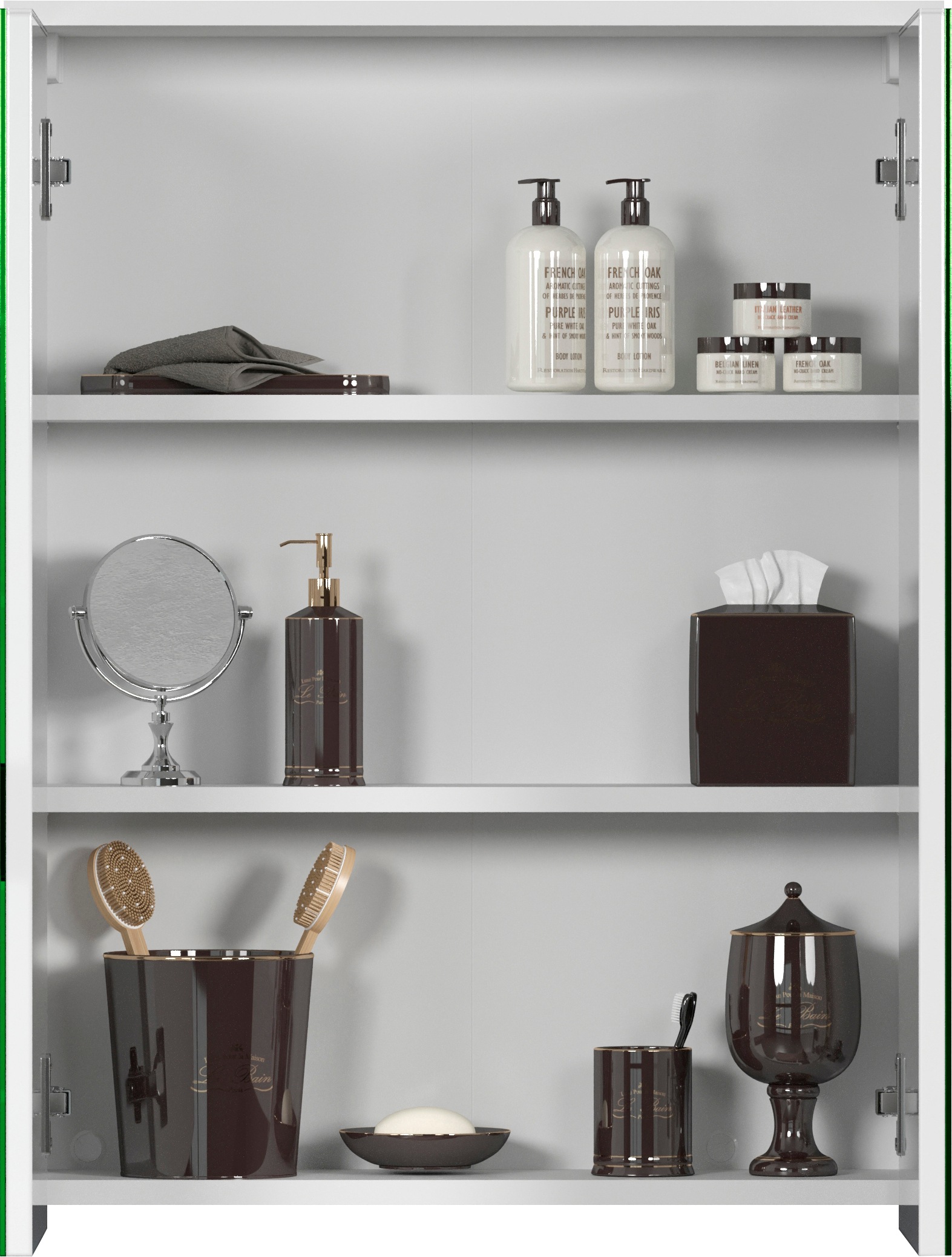 welltime Spiegelschrank »Prag«, (1 St.), Spiegelschrank mit 2 Spiegeltüren - (B/T/H) 60/18/78 cm