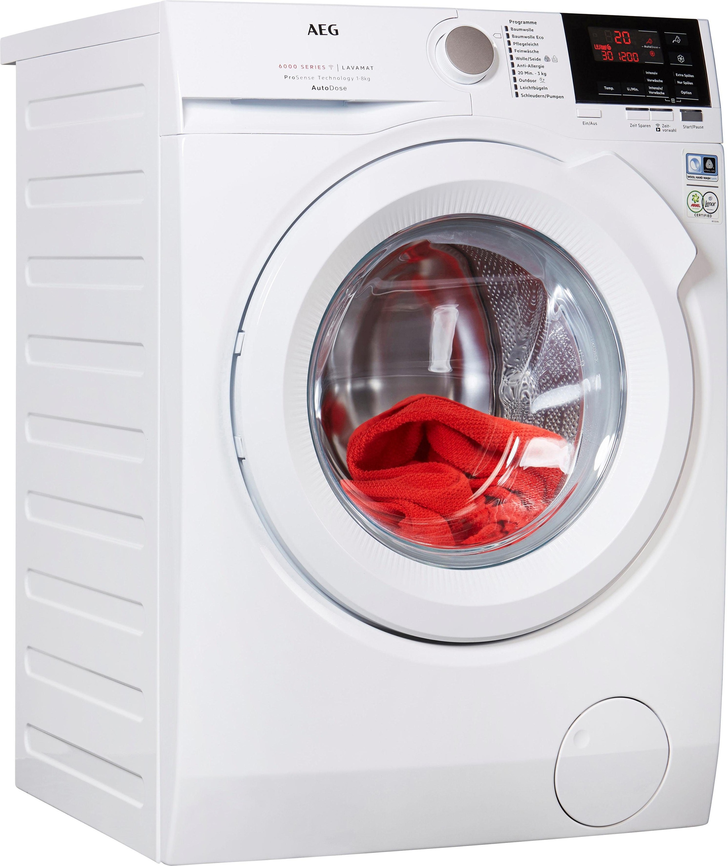 AEG Waschmaschine »L6FB68480«, Serie 6000, L6FB68480, mit AutoDose & WiFi Steuerung