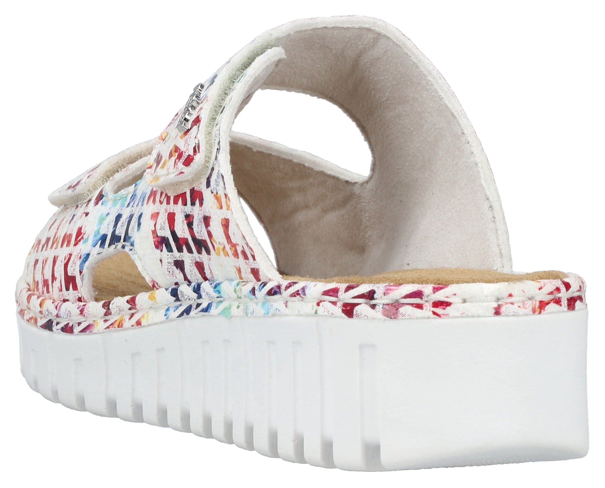 Rieker Pantolette, Sommerschuh, Schlappen, Hausschuh mit modischer Plateausohle
