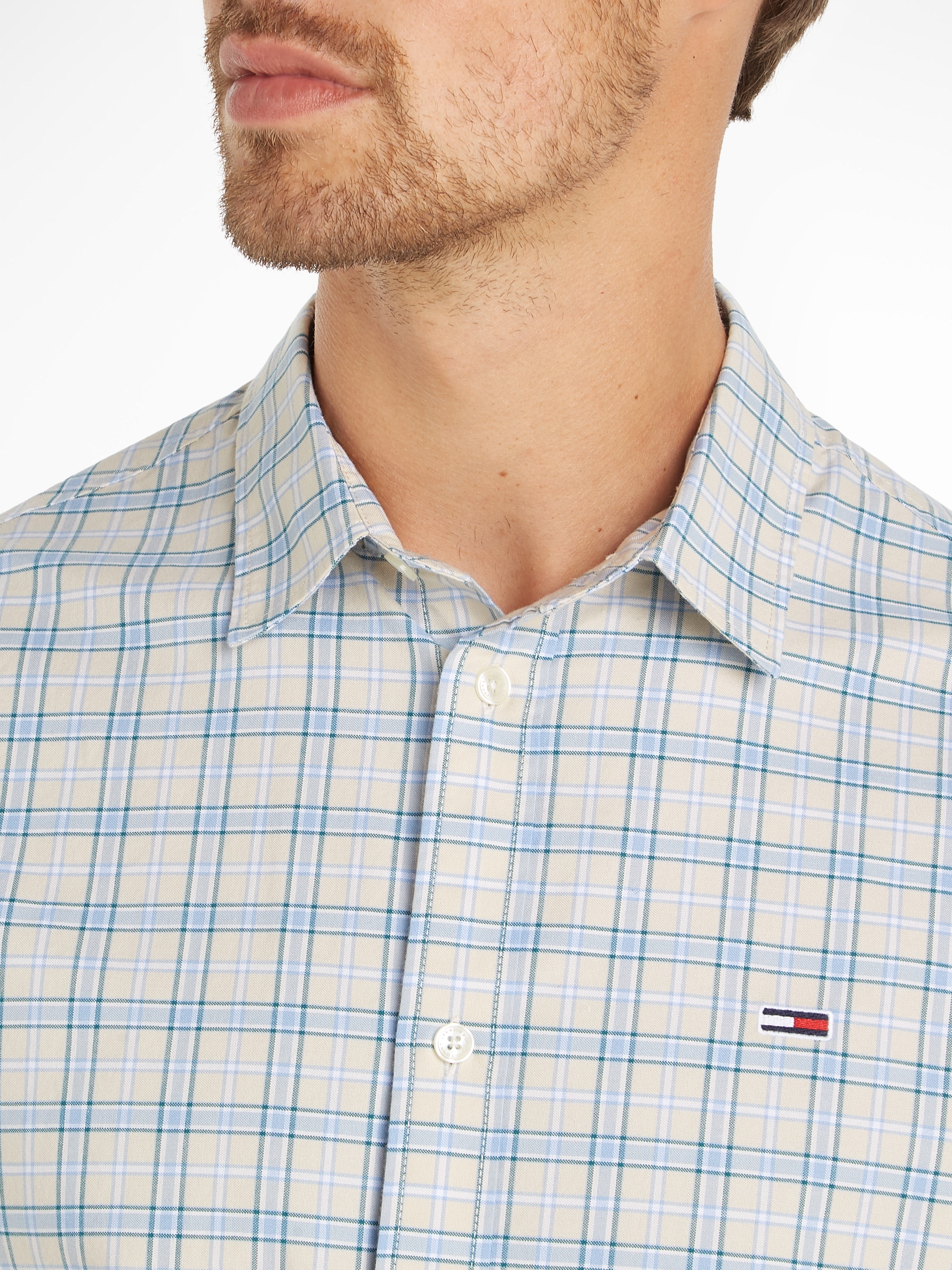 Tommy Jeans Langarmhemd »TJM REG OXFORD CHECK SHIRT«