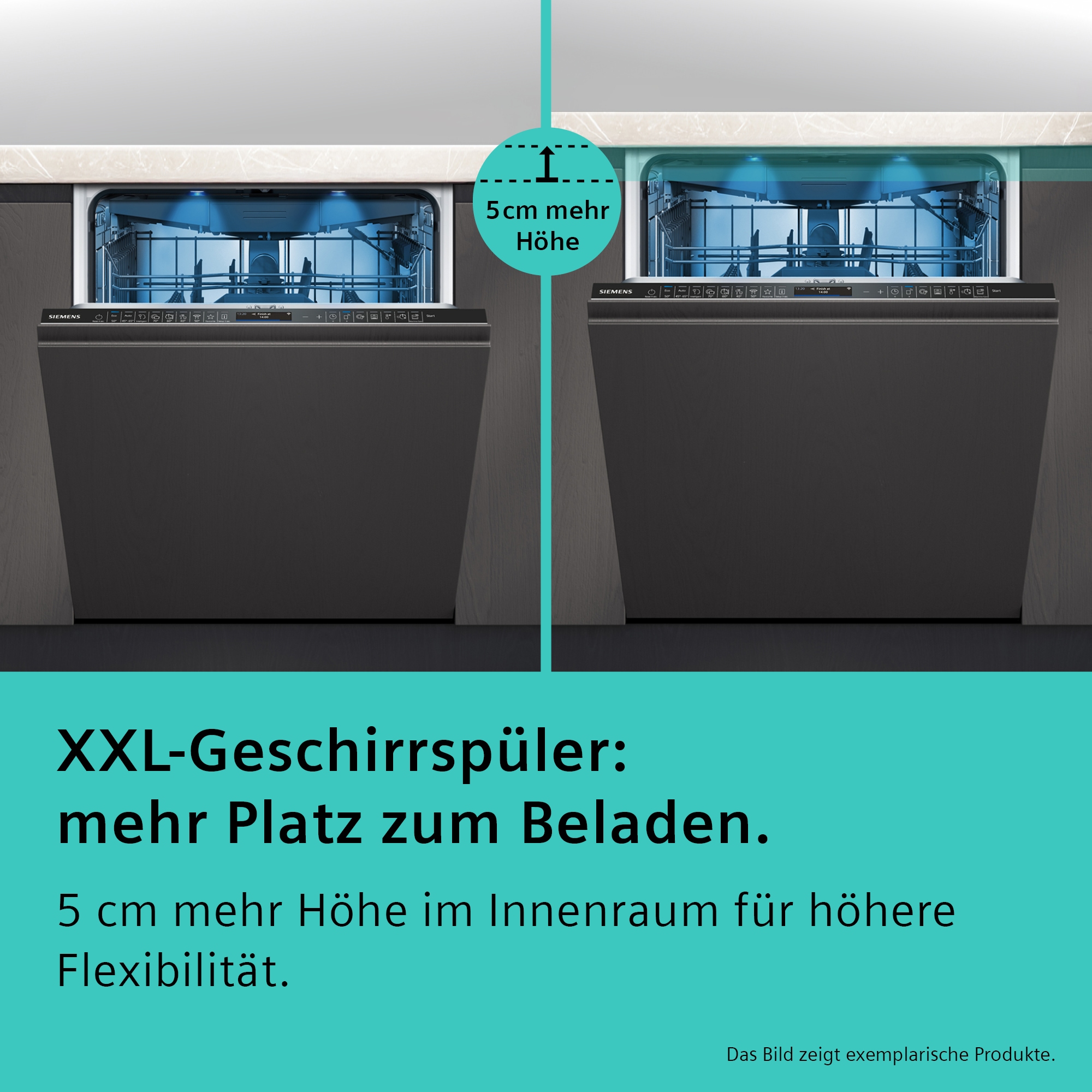 SIEMENS vollintegrierbarer Geschirrspüler XXL, iQ500 »SX65EX12CE«, 14 Maßgedecke, Made in Germany