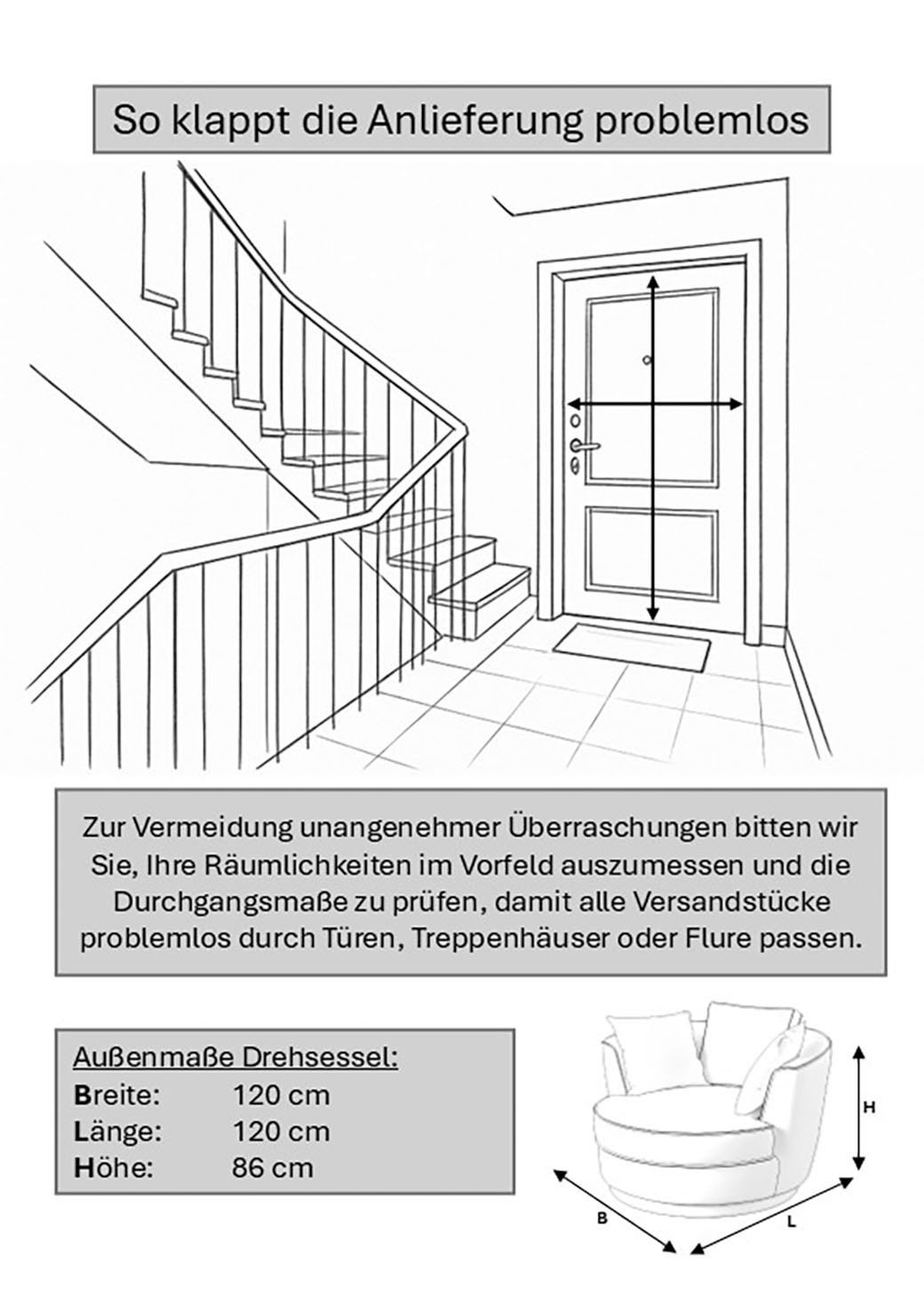 Home affaire Drehsessel »MAISIE, Love Seat XXL, Lese-Sessel BIG-« Sessel in MEGA CORD u. Web-Velours, 360 Grad drehbar