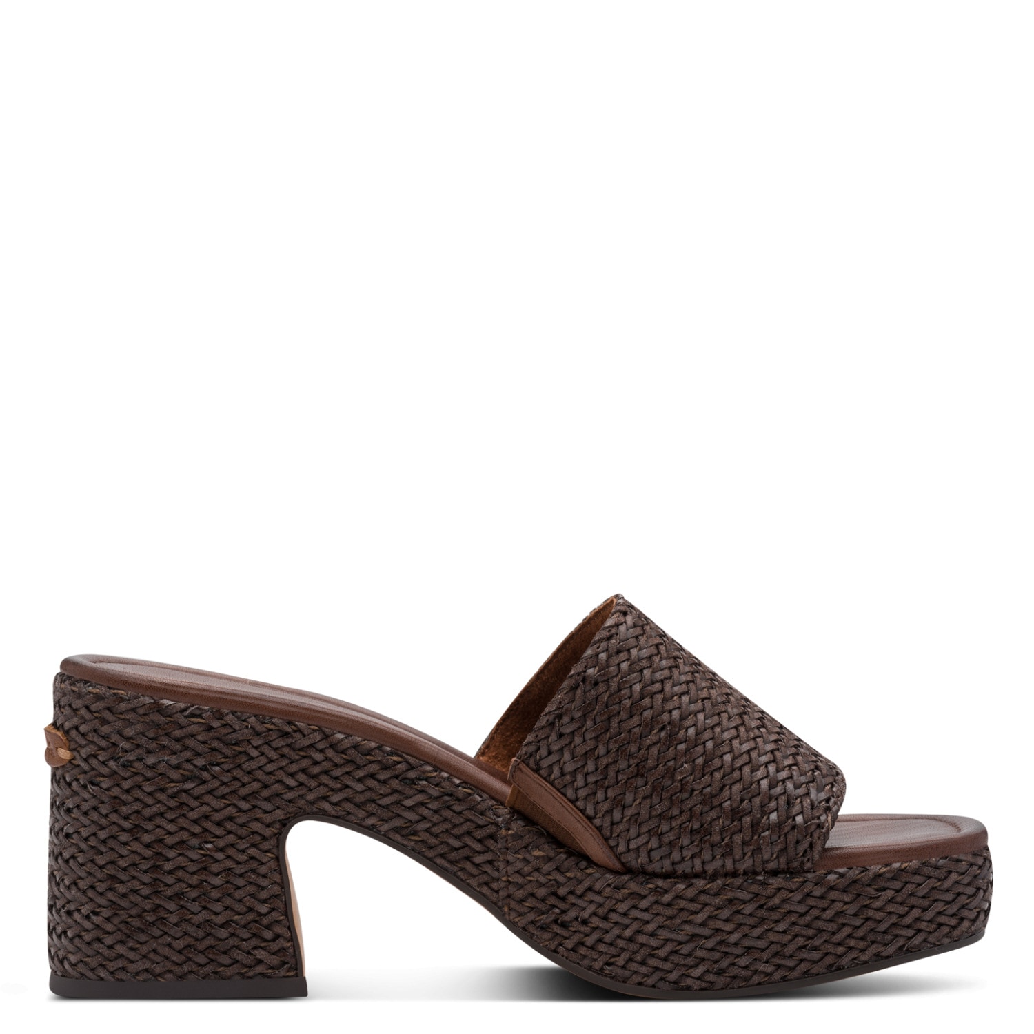 Tamaris Pantolette  Blockabsatz, Plateau, Sommerschuh in trendiger Flechtoptik