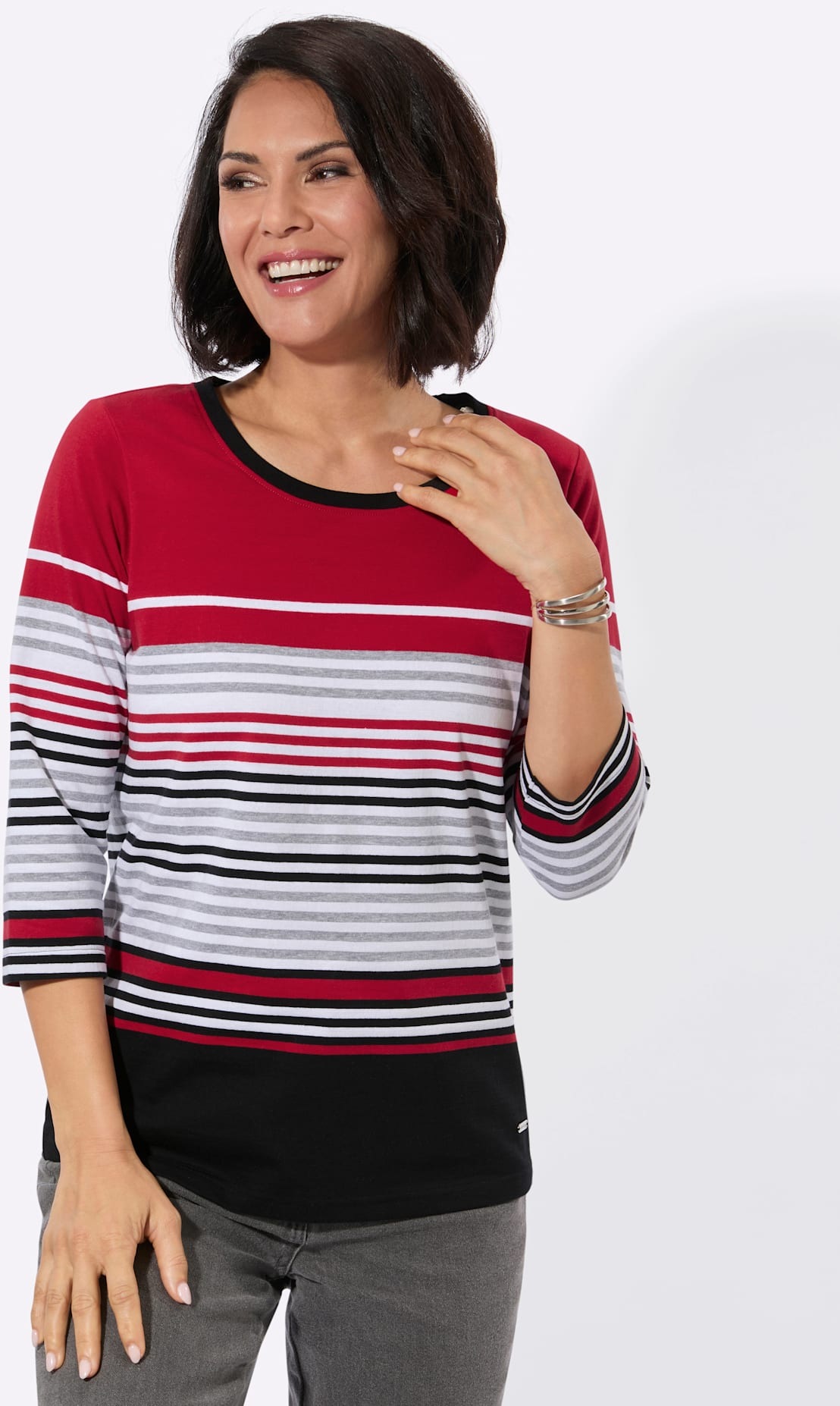 Casual Looks 3/4-Arm-Shirt »Rundhals-Shirt« 1
