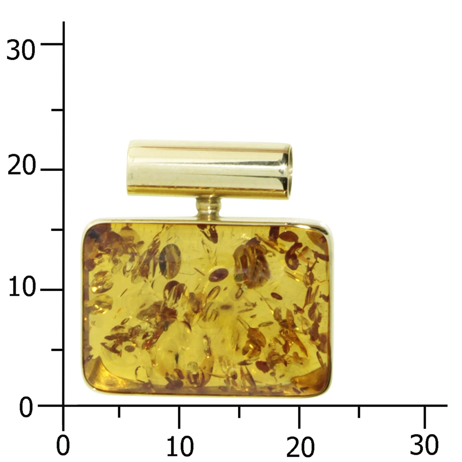 OSTSEE-SCHMUCK Kettenanhänger »- Gleiter-Classic 21x14 mm - Gold 333/000 - Bernstein«