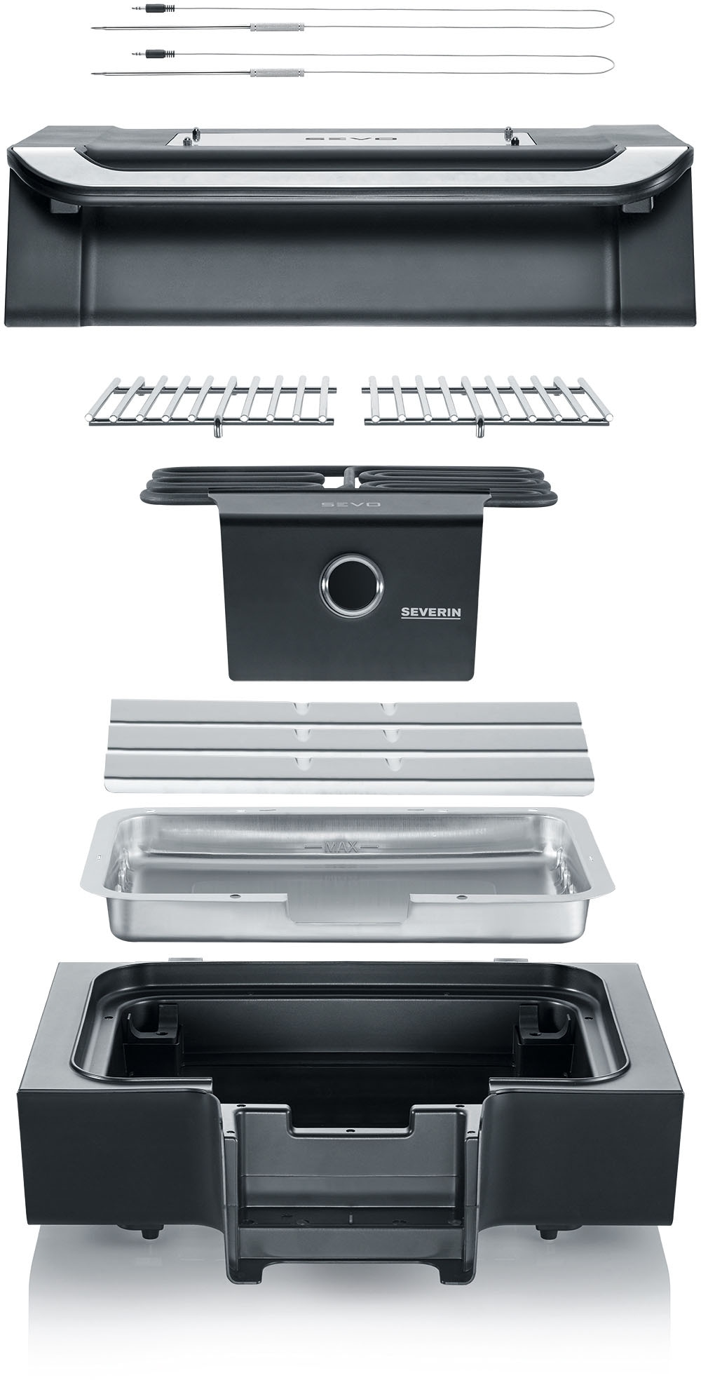 Severin Tischgrill »SEVO GT PG 8106«, 3000 W, BoostZone - 500°C für perfekte Brandings, integrierten Kernthermometer