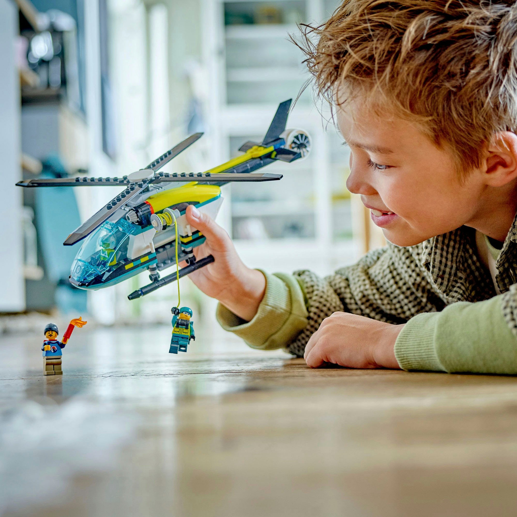 LEGO® Konstruktionsspielsteine »Rettungshubschrauber (60405), LEGO City«, (226 St.), Made in Europe