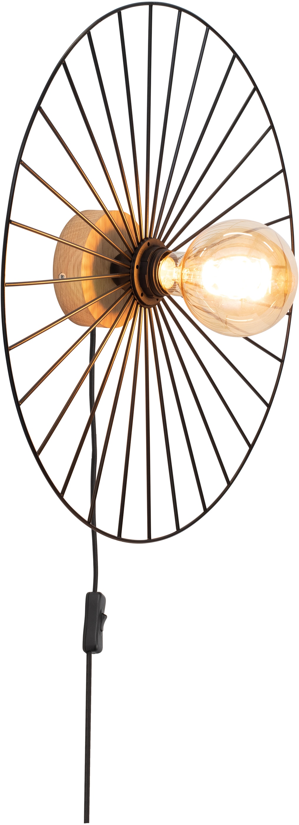 BRITOP LIGHTING Wandleuchte »Antonella«, 1 flammig-flammig, Dekorative  Leuchte aus Metall mit Elementen aus Eichenholz bestellen online bei OTTO | Wandleuchten