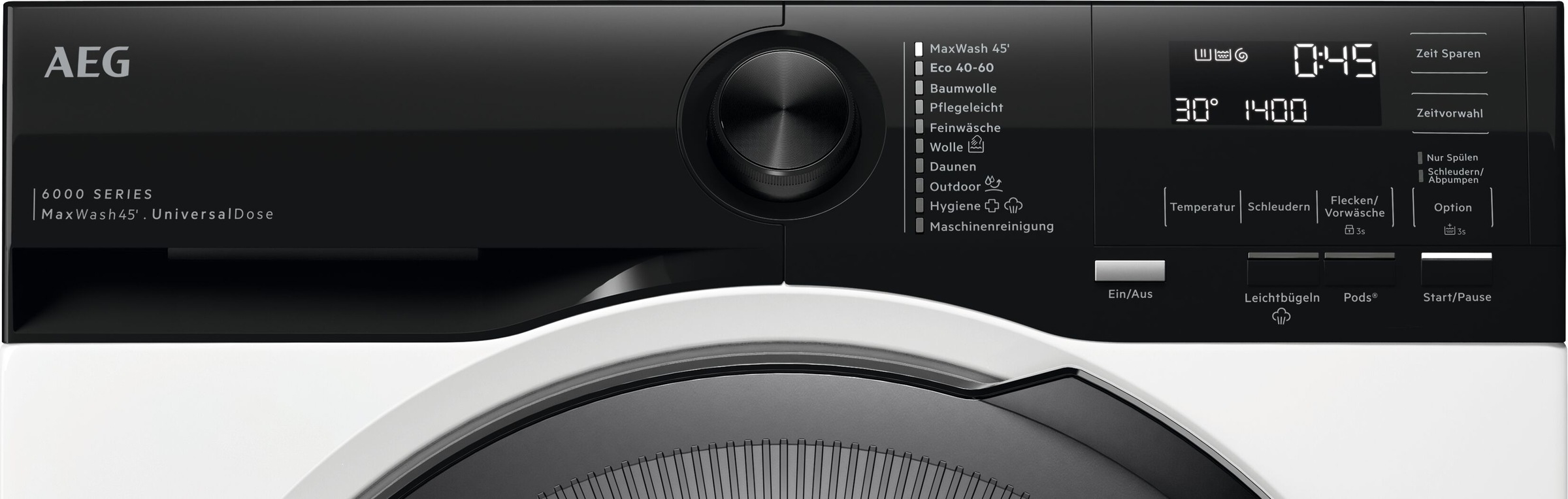 AEG Waschmaschine 6000 »LR6EE410FL« 10 kg 1400 U/min Volle Ladung in 45 Min. – sauber dank KI WashAssist, auch mit PODS®