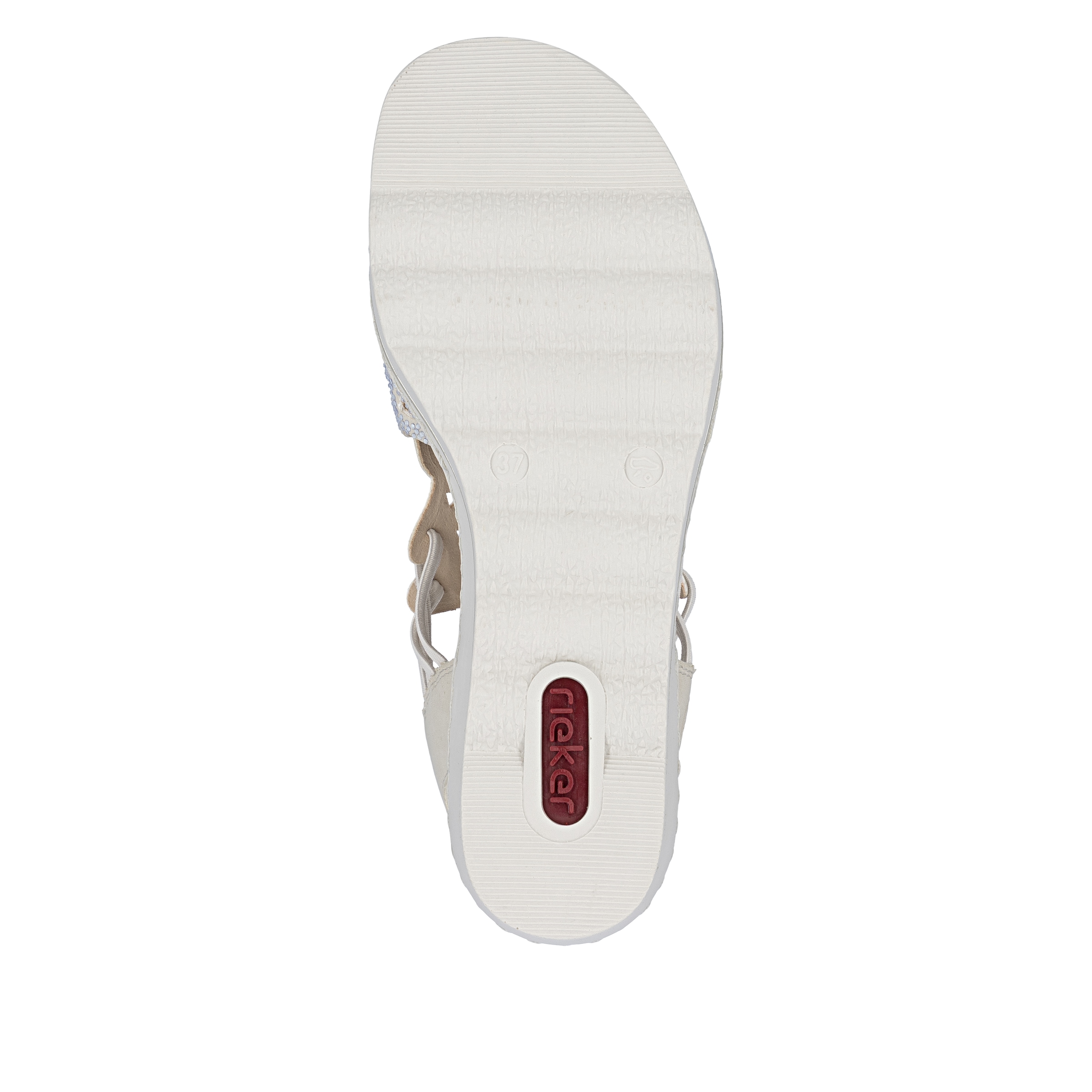 Rieker Keilsandalette  Sommerschuh, Plateausandale, Schlupfschuh mit Schmucksteinchen