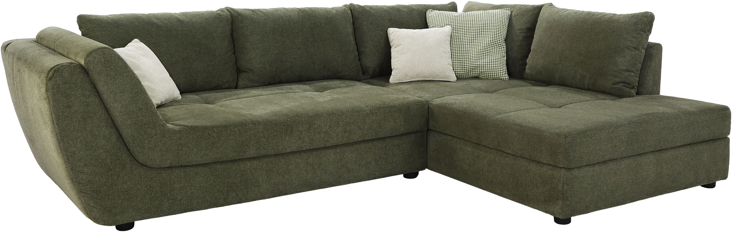 Jockenhöfer Gruppe Ecksofa »Rascasse, L-Form, Rampenotik im modernen Design« alle Kissen inklusive, rechts oder links montierbar, XXL-Breite: 322cm