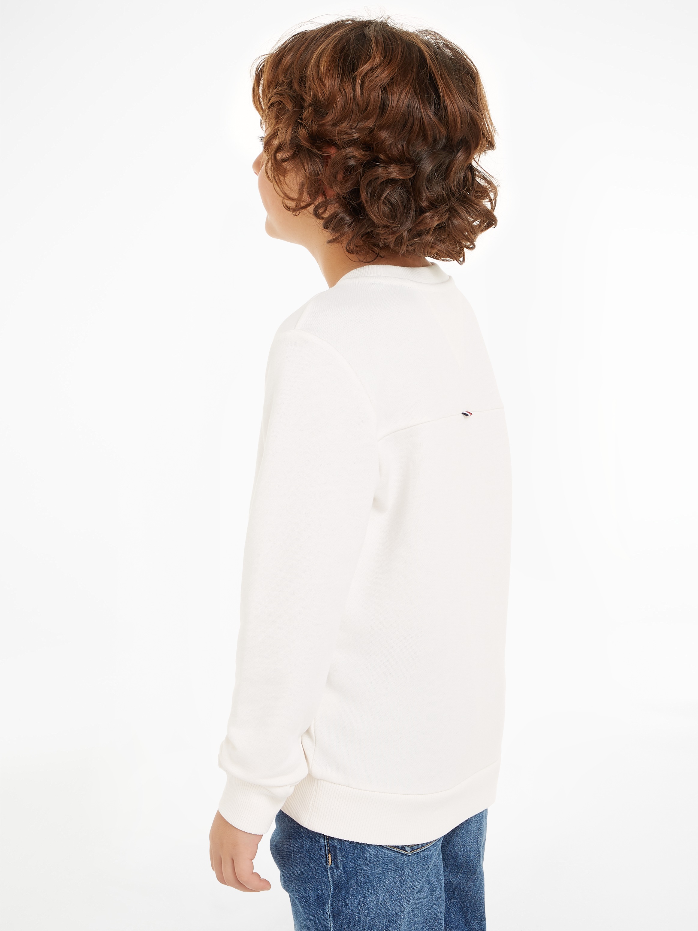 Tommy Hilfiger Sweatshirt »STAMP EMBROIDERY REG SWEATSHIRT«, Kinder bis 16 Jahre mit Logopatch