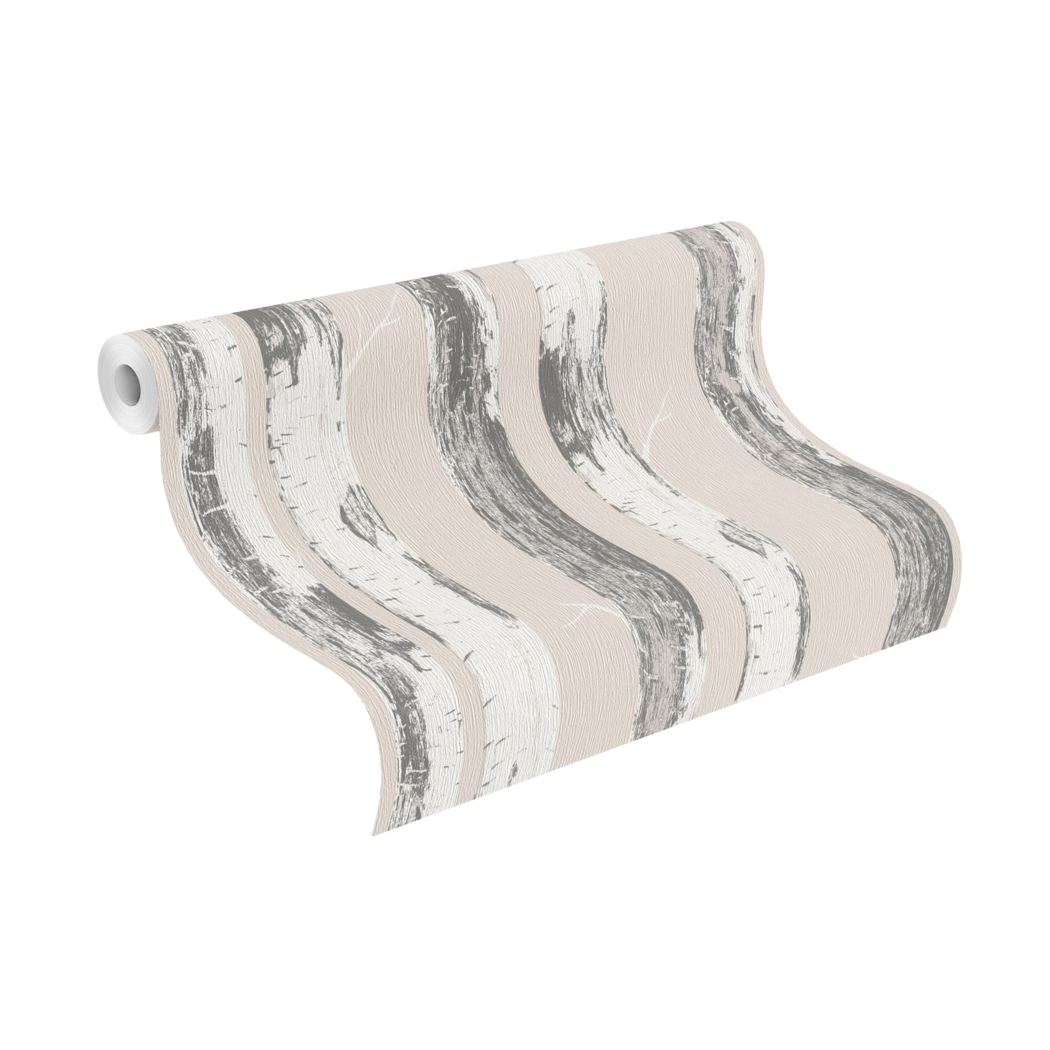 Rasch Papiertapete »mit Birkenstämmen« Holz strukturiert Birkenwald