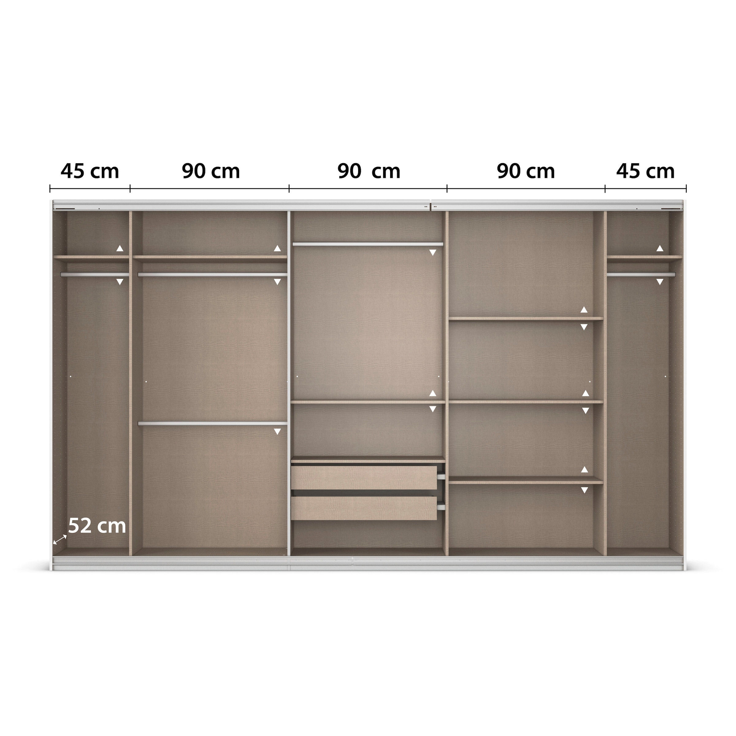 rauch Kleiderschrank »Schwebetürenschrank OTTO´s Choice Garderobe Schrank TOP ANGEBOT Avola«, (in 3 verschiedenen Ausstattungen BASIC/CLASSIC/PREMIUM inkl. Spiegel), mit eleganten Zierleisten in Chrom, Schwarz oder Weiß MADE IN GERMANY