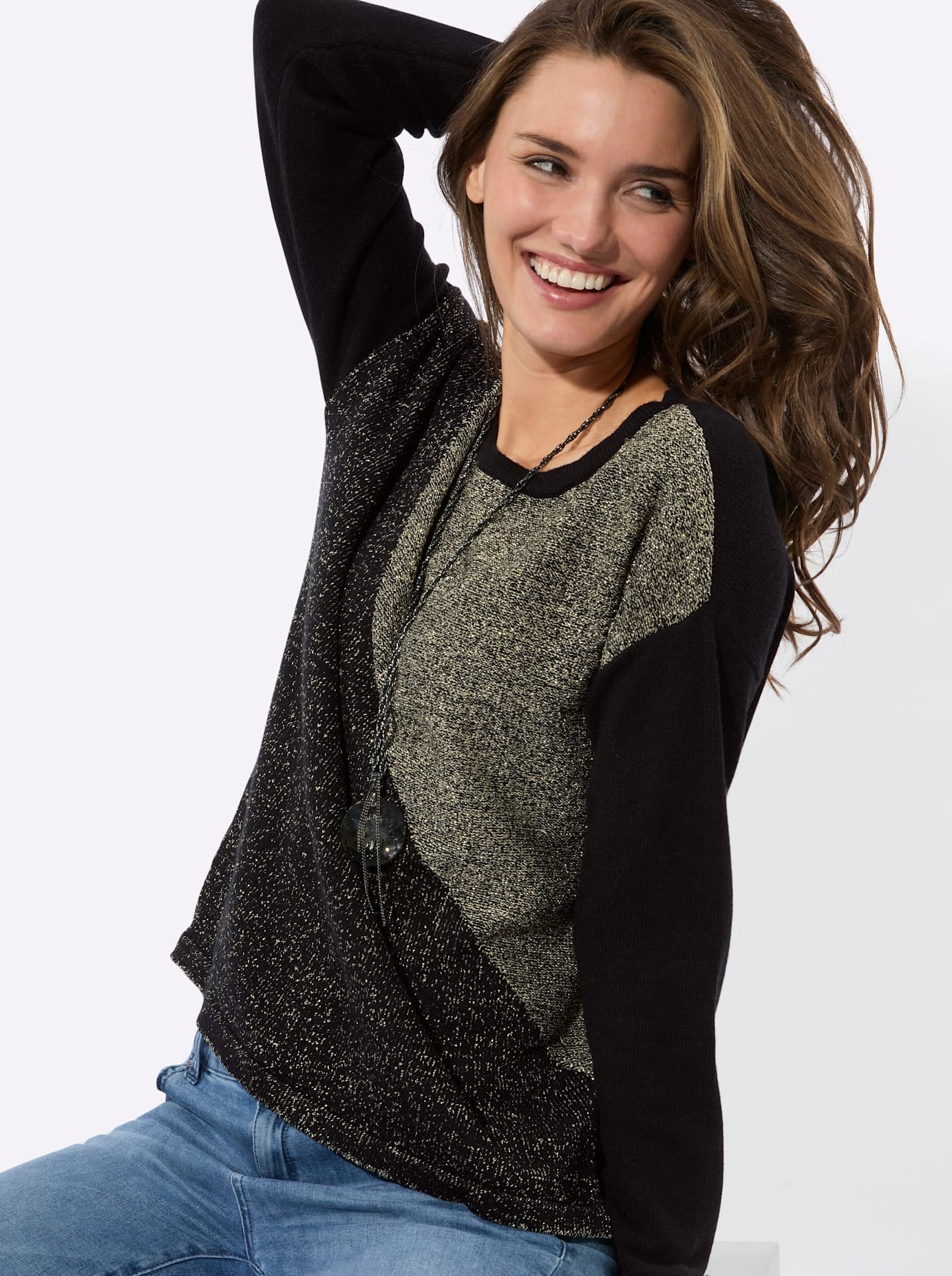 Inspirationen Rundhalspullover »Rundhals-Pullover«