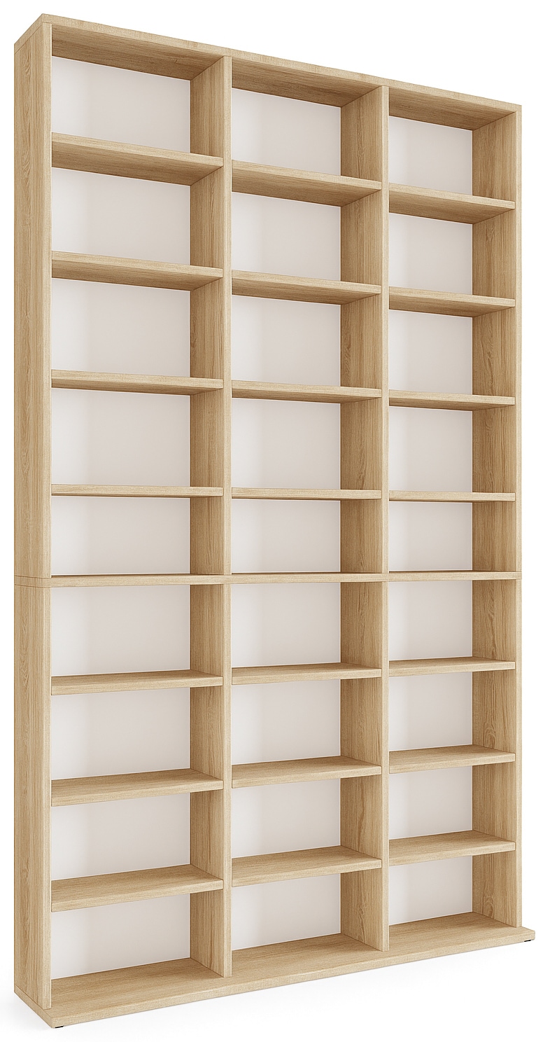 VCM Standregal »VCM Holzregal stehend | platzsparender CD-Schrank für 1080 CDs oder 504 DVDs | Maße:  H. 181 x B. 102 x T. 23 cm | Elegantes DVD Regal stehend | Blu-Ray Regal | CD Regal  Megosa XL«