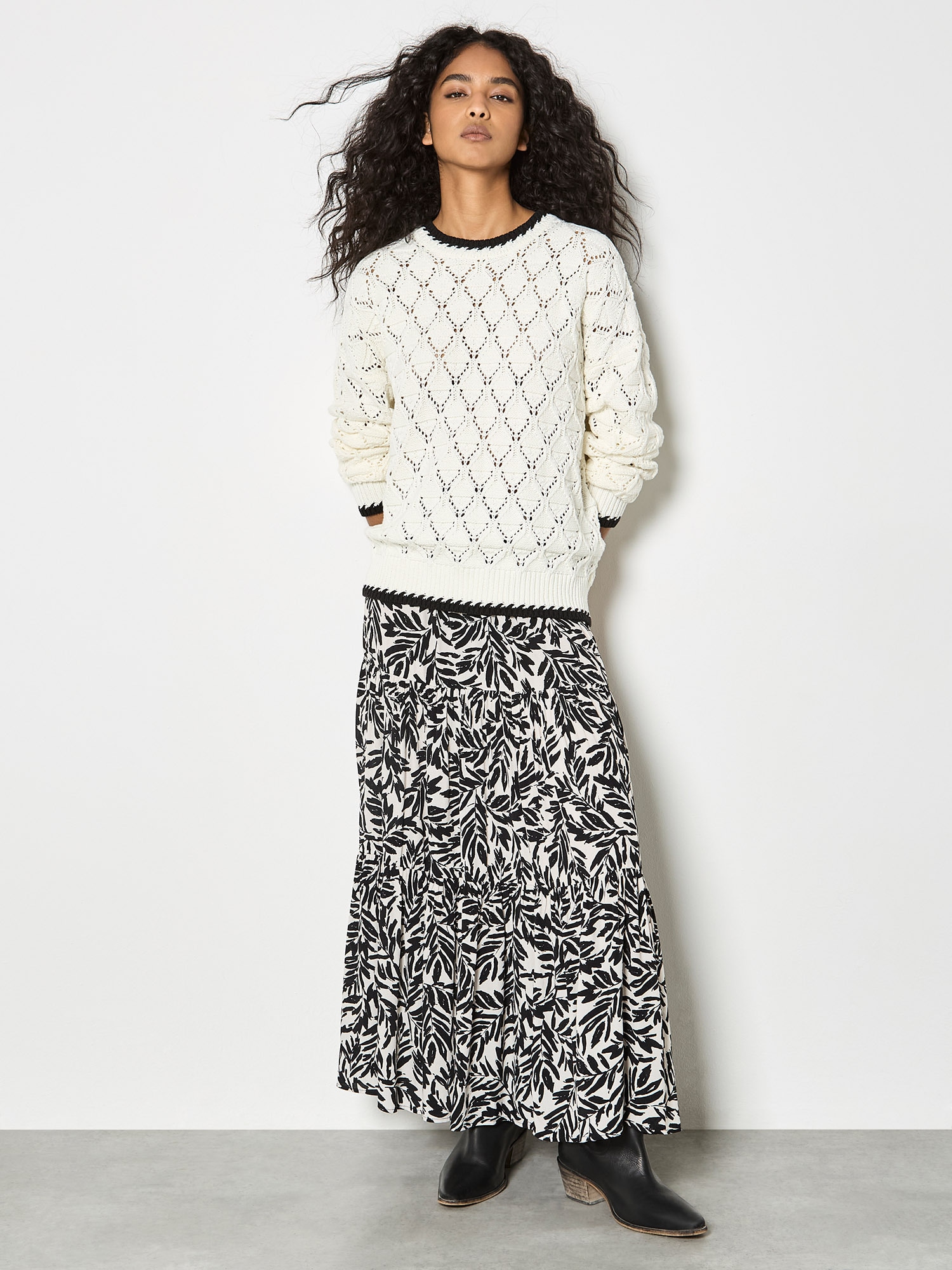 Apricot Strickpullover »Pullover« mit Blanket-Stich