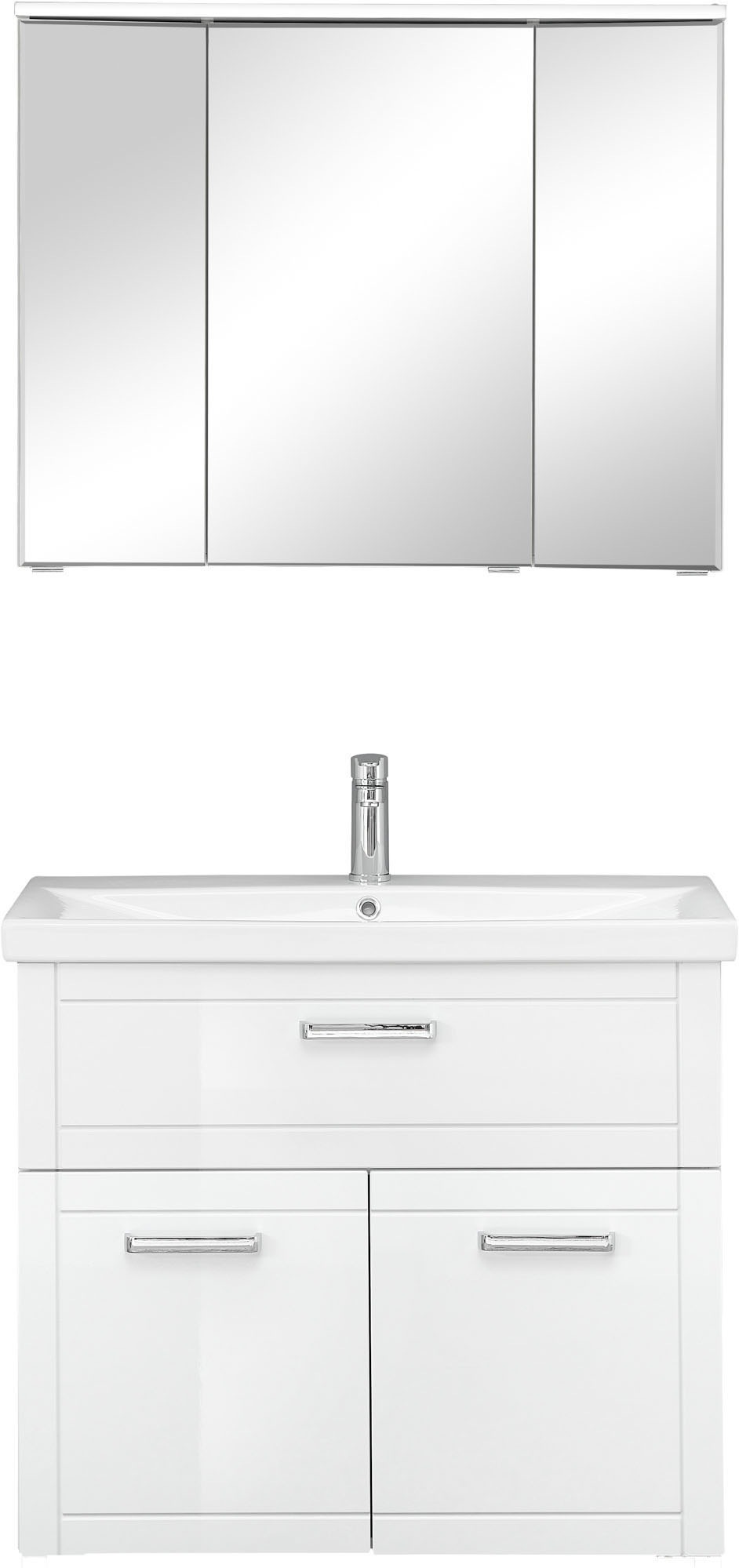 Saphir Badmöbel-Set »Serie 3007,Waschtisch mit Spiegelschrank« 3 Stk. tlg.