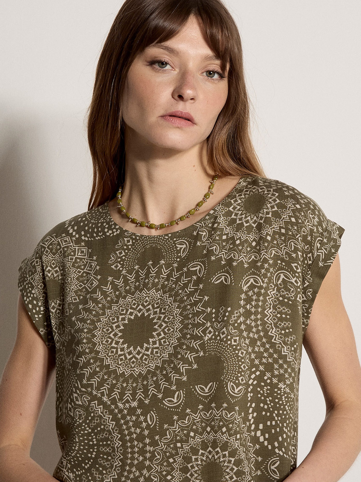 Apricot Druckbluse »Bluse« mit Webmuster