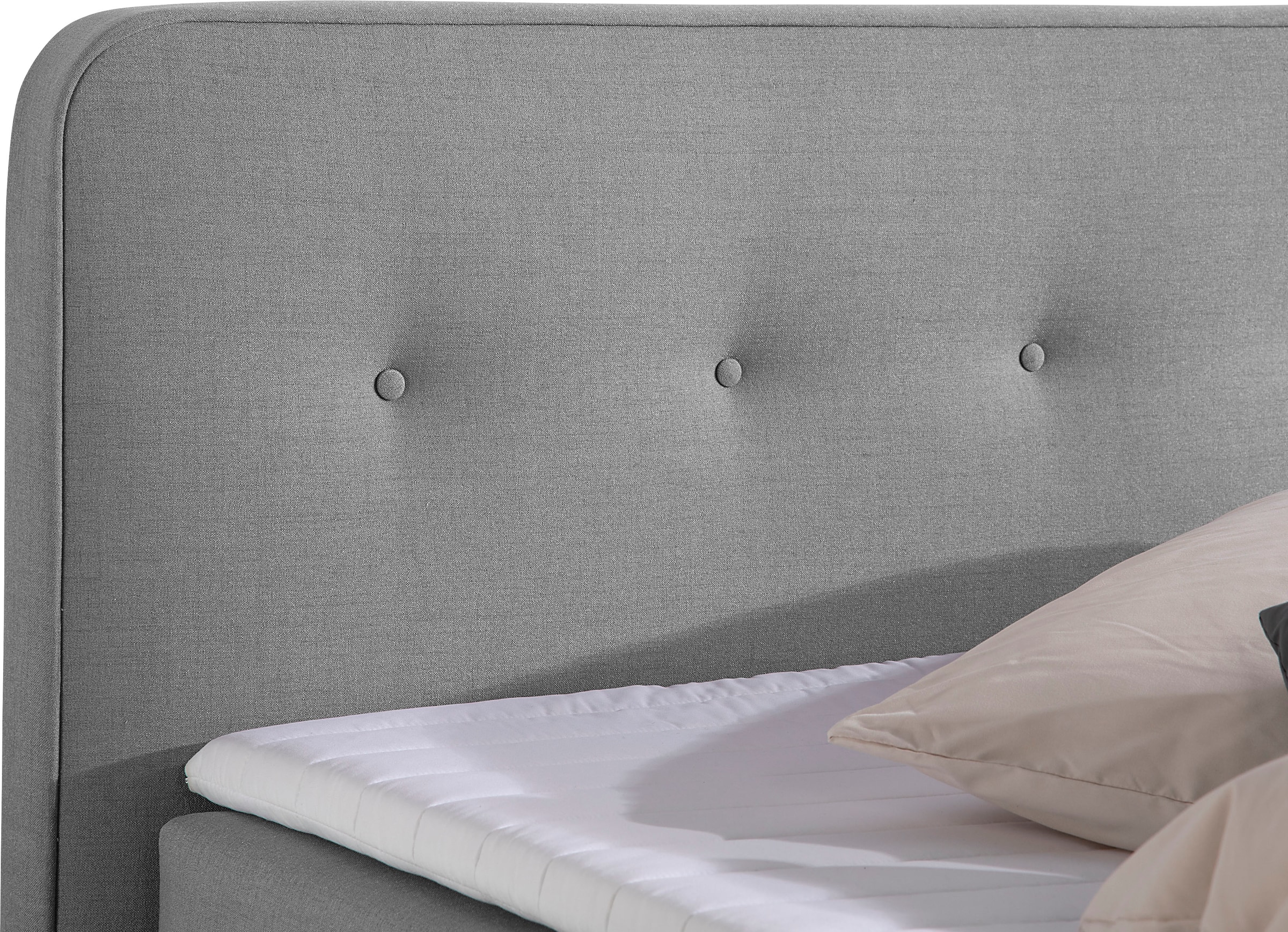 Home affaire Boxspringbett »Fargo«, in Überlänge 220 cm, mit Topper, 3 Ausführungen, 4, Breiten
